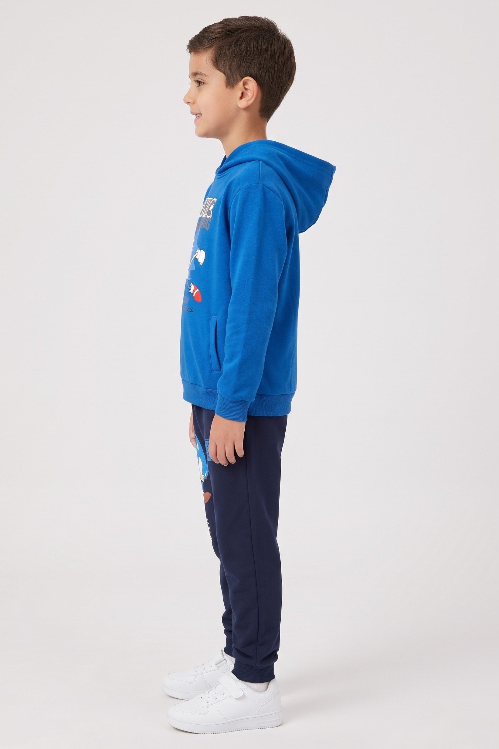 Kids Boy 2 Pcs Graphic Print Long Sleeve Hoodie And Jogger Set, Multicolor