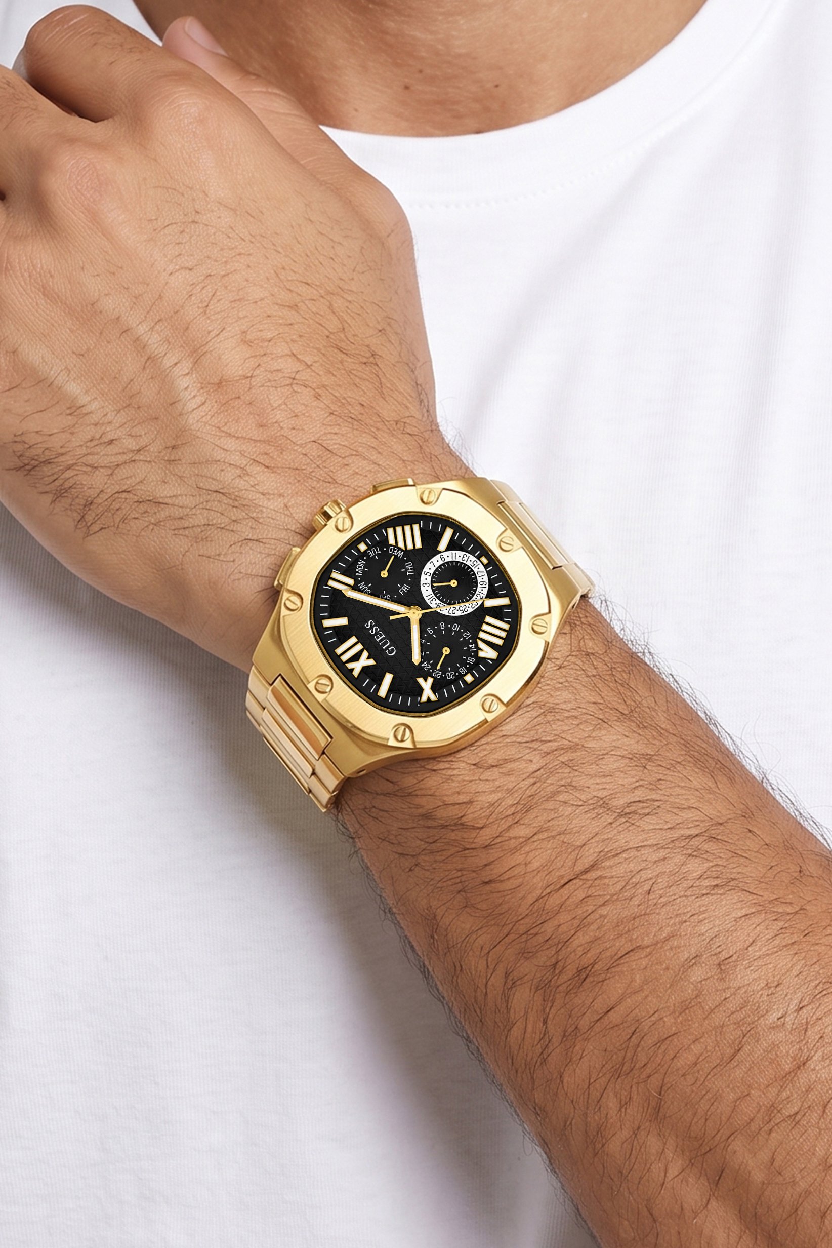 Men GW0572G2 Stainless Steel Analog Watch 42 mm, Gold