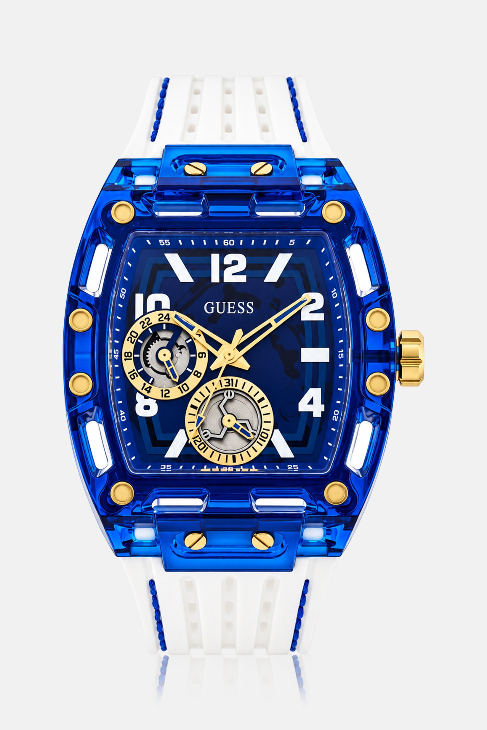 Men GW0499G6 Silicone Analog Watch 50 mm, White