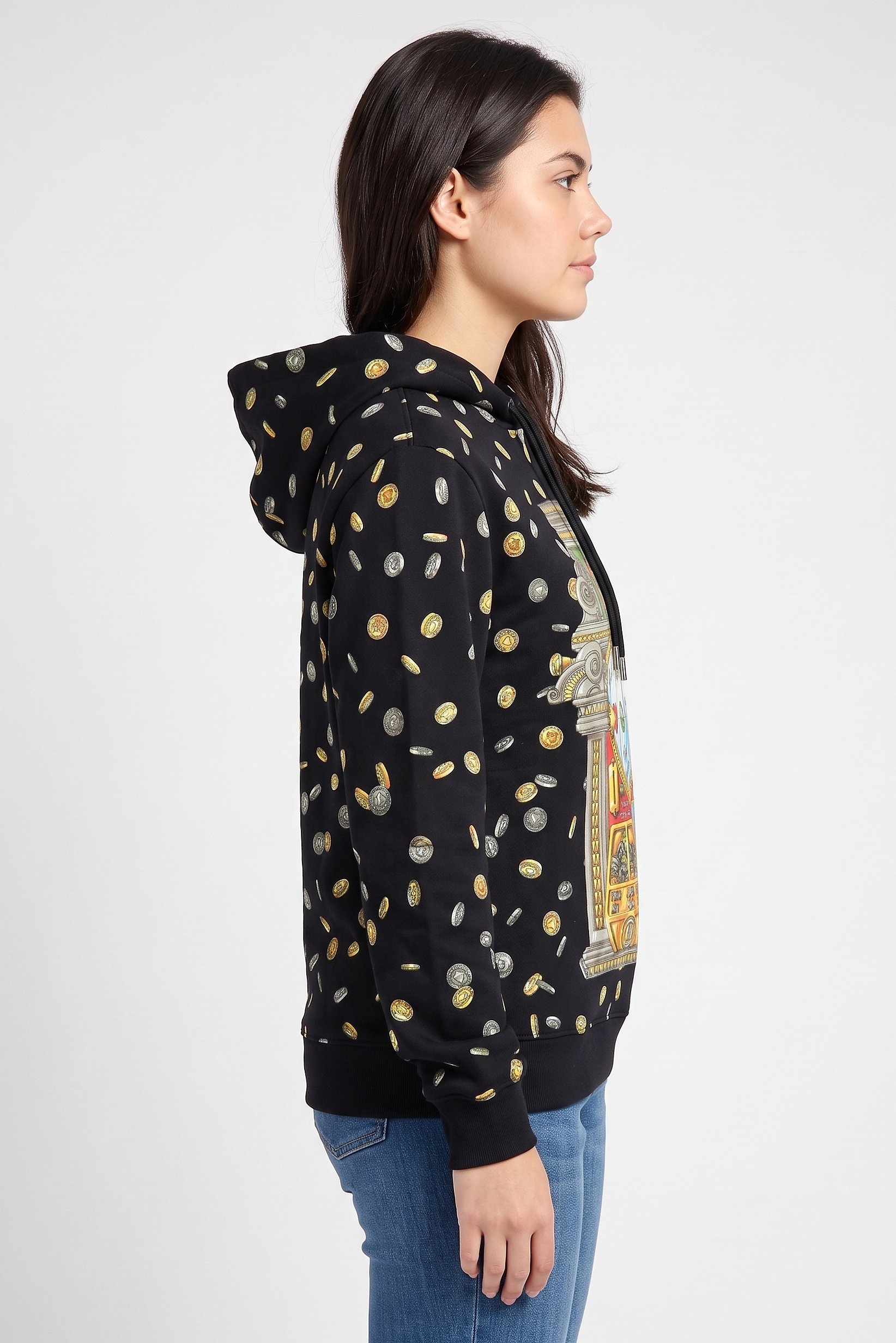 Women Long Sleeve Graphic Print Hoodie, Multicolor