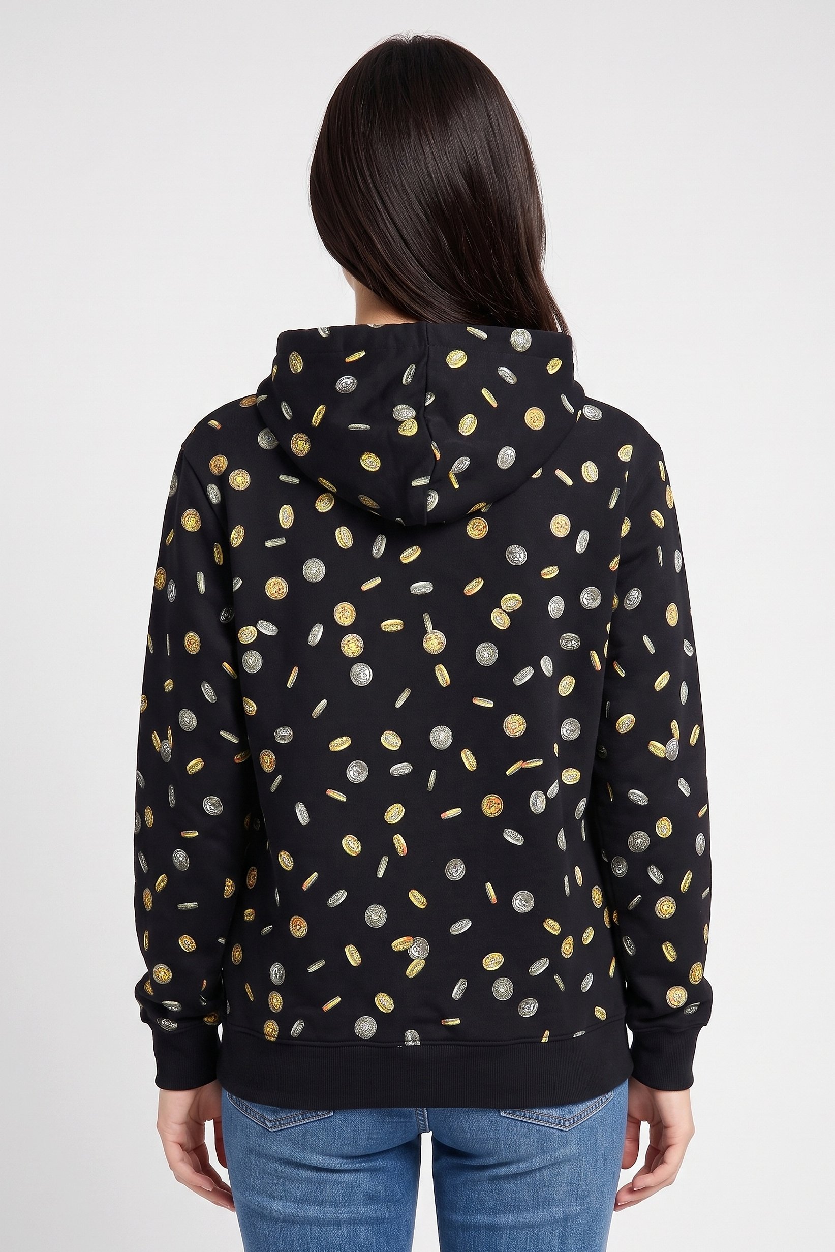 Women Long Sleeve Graphic Print Hoodie, Multicolor