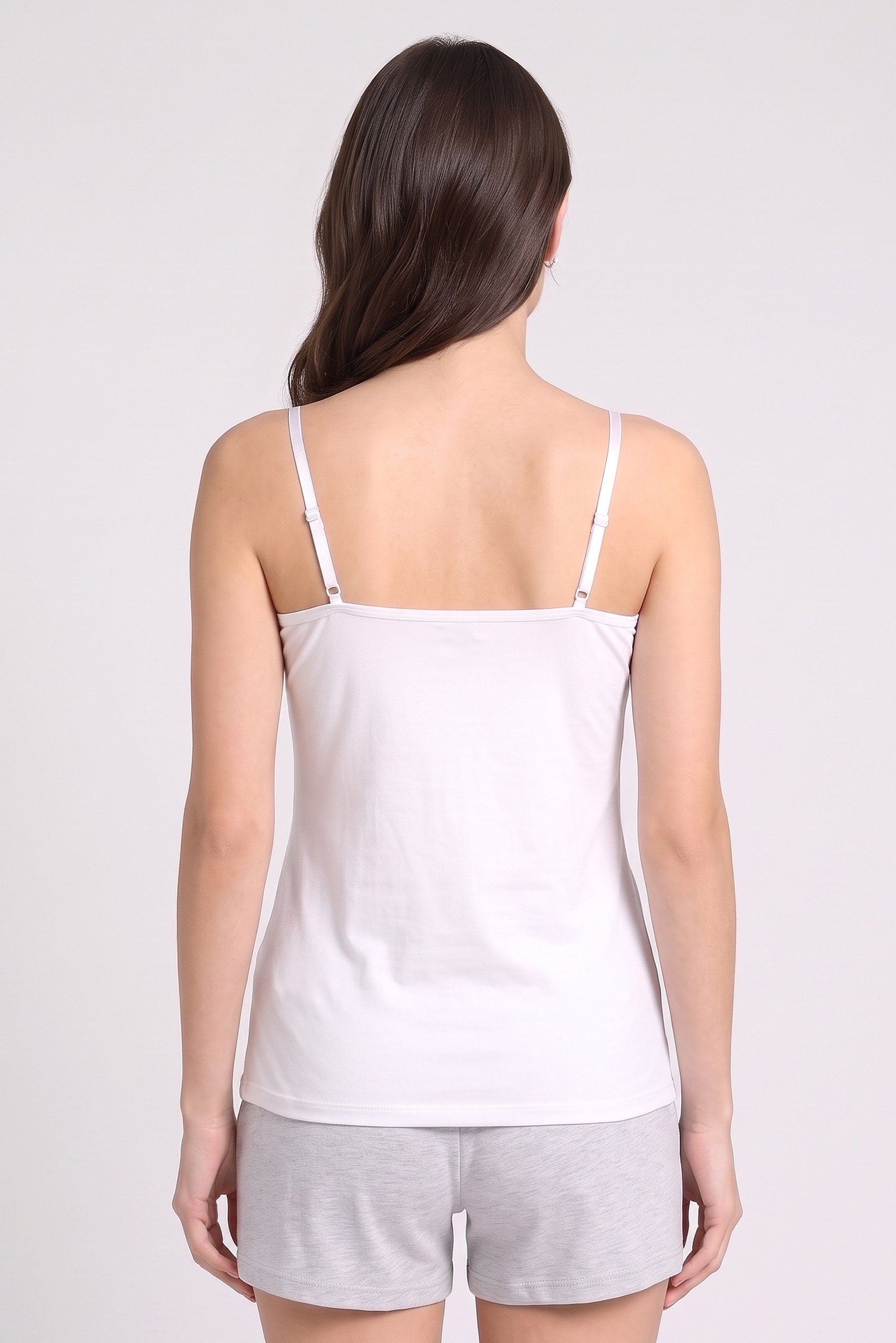 Women 2 Piece Solid Sleepwear Lace Tank Top, Multicolor