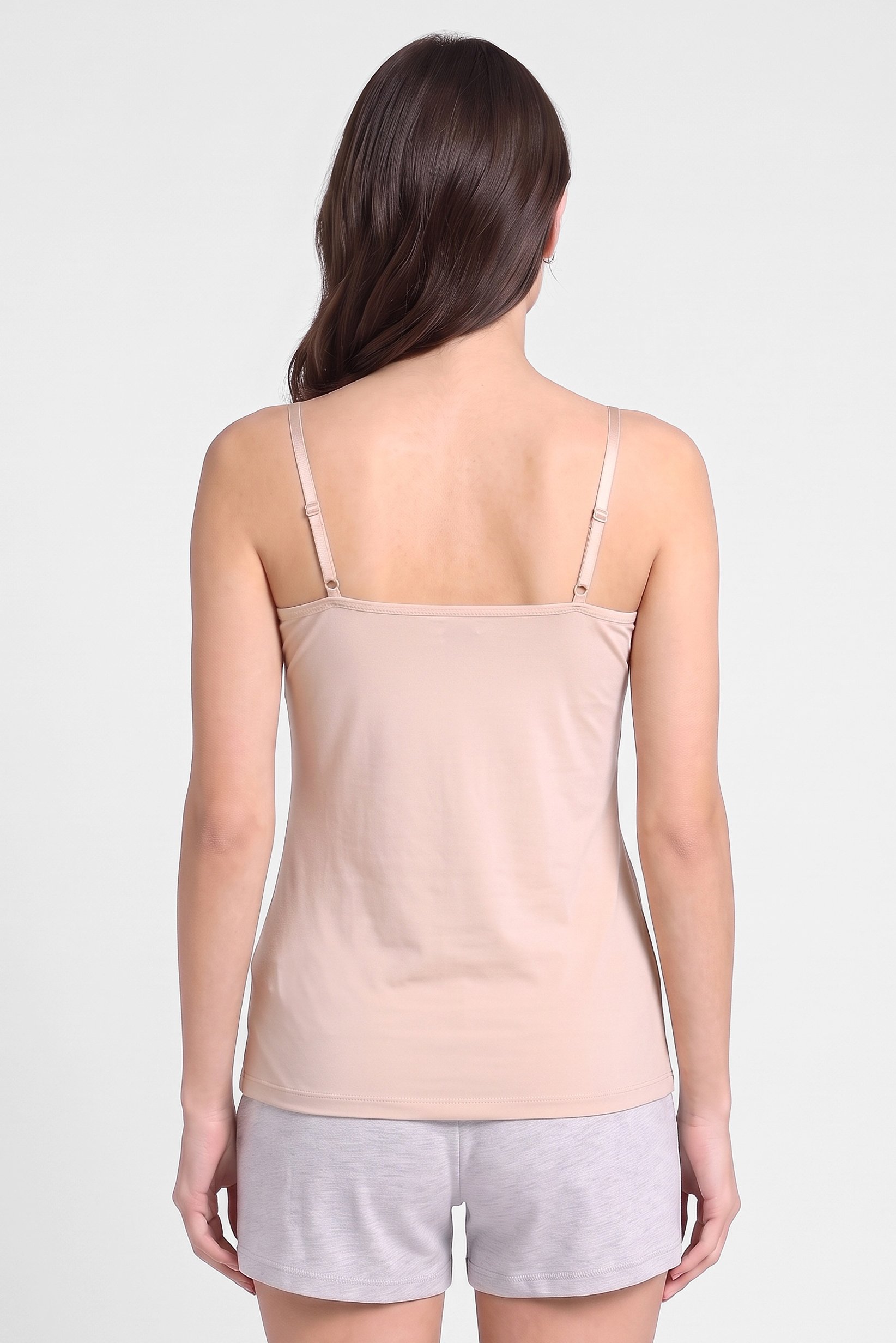 Women 2 Piece Solid Sleepwear Lace Tank Top, Multicolor