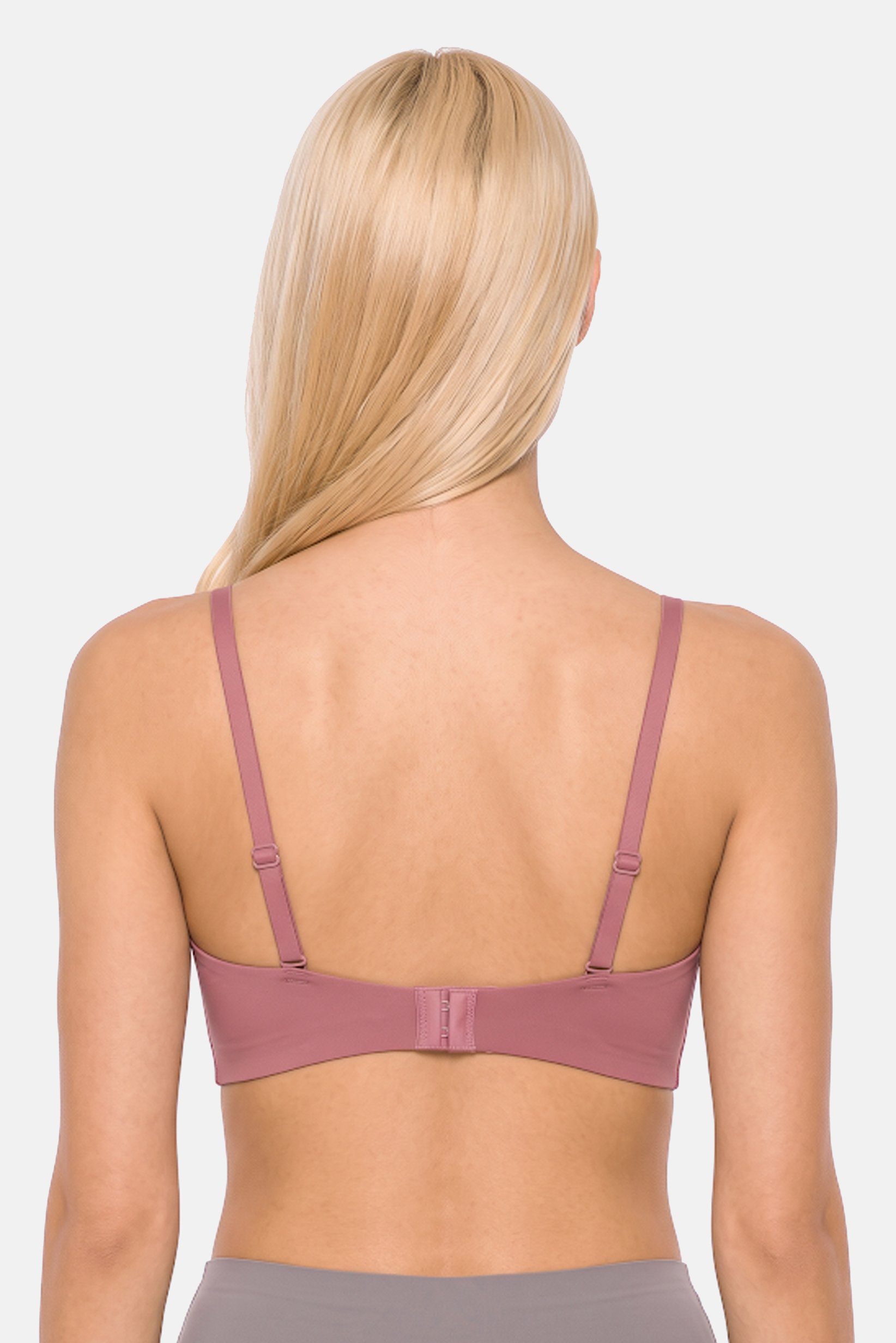 Women Plain Lightly Padded Bra, Mauve