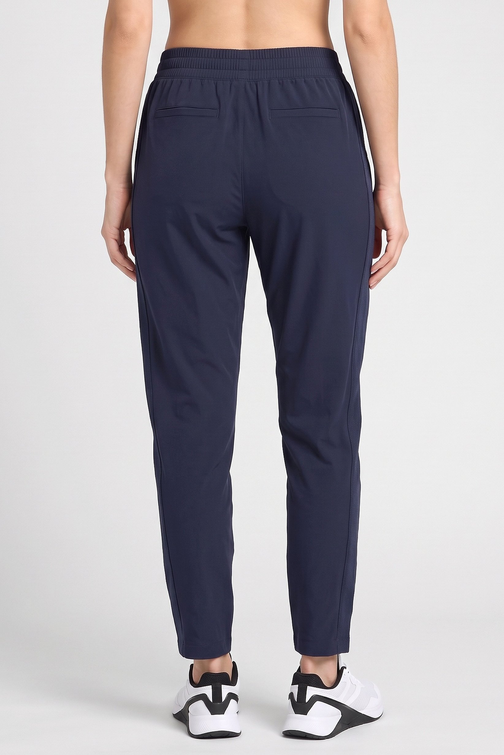 Women Regular Fit Solid Outdoor Track Pants, Navy Blue