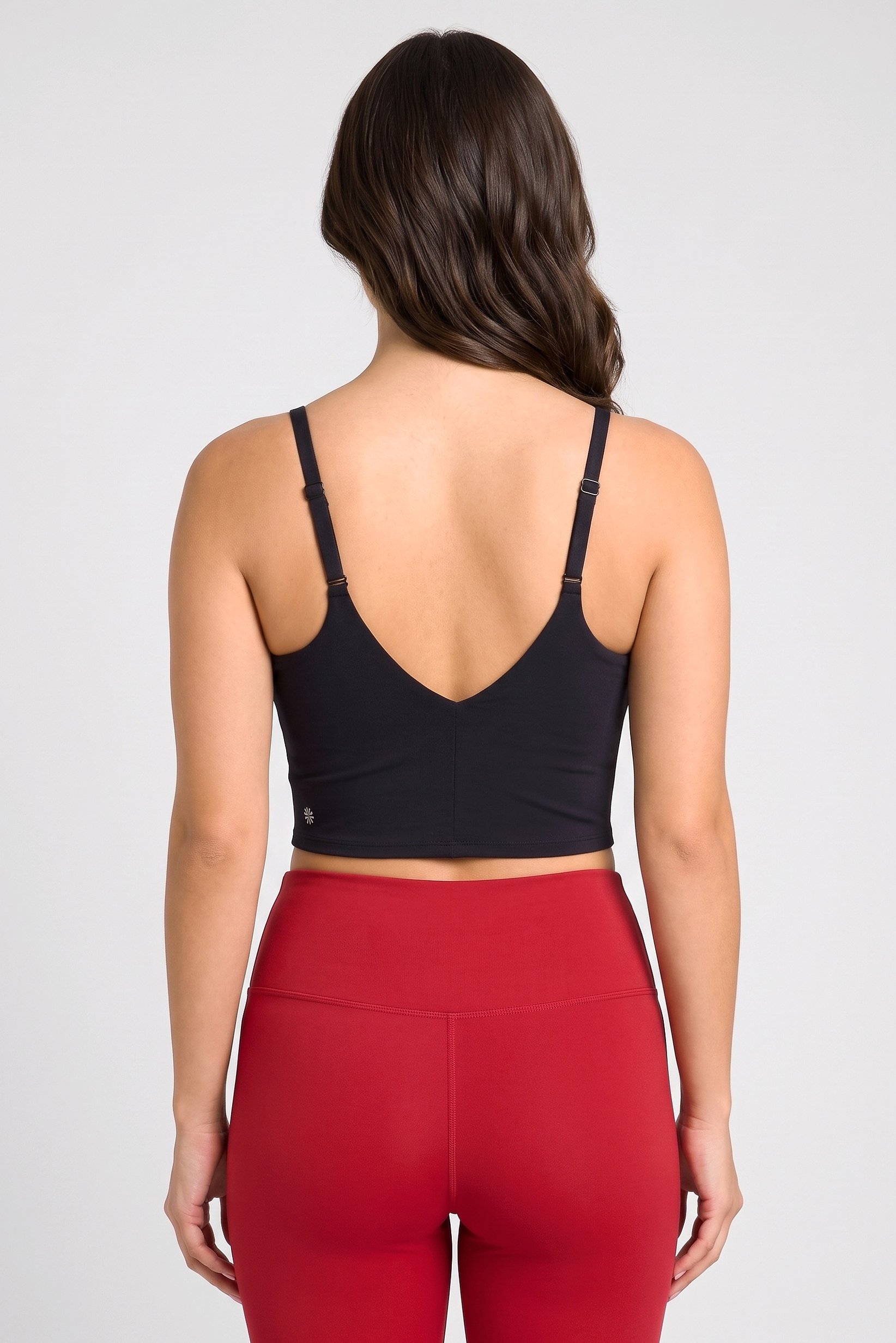 Women Plus Size Plain Padded Training Sports Bra, Black