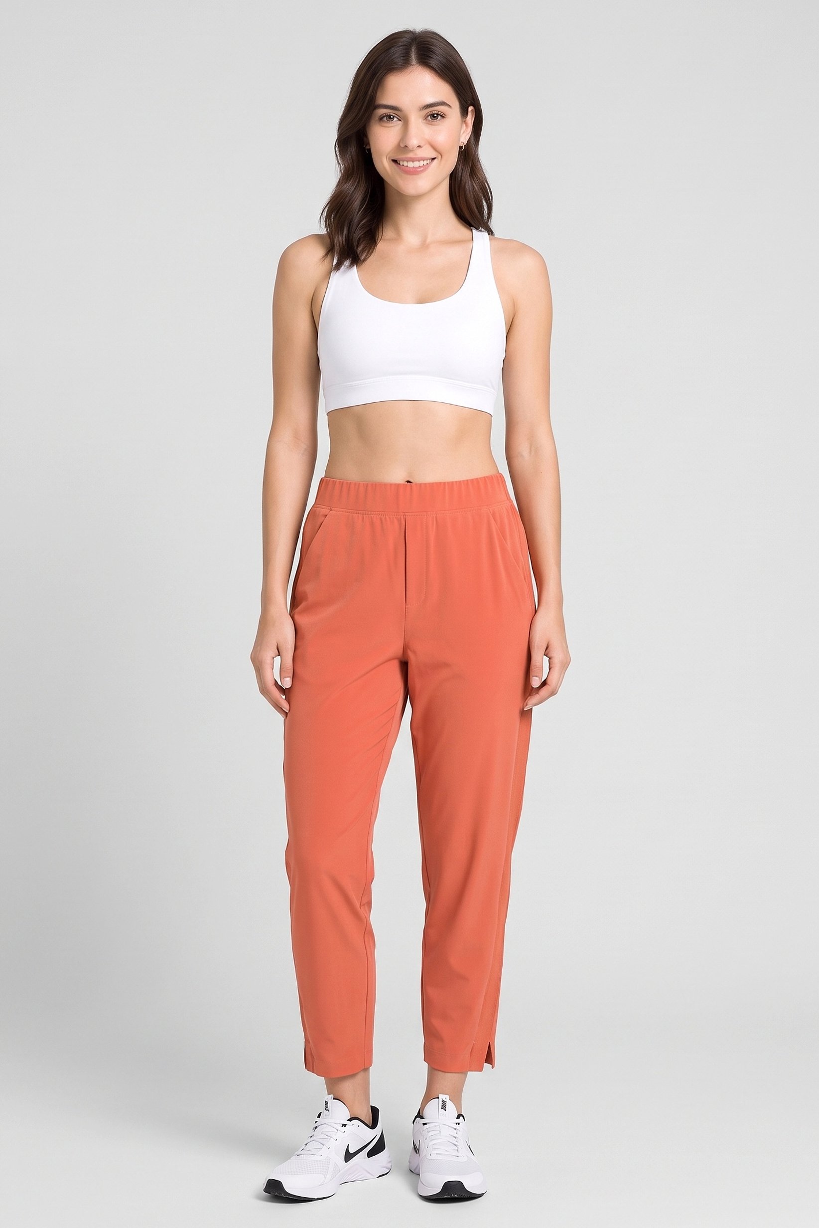 Women Regular Fit Solid Outdoor Track Pants, Old Rose