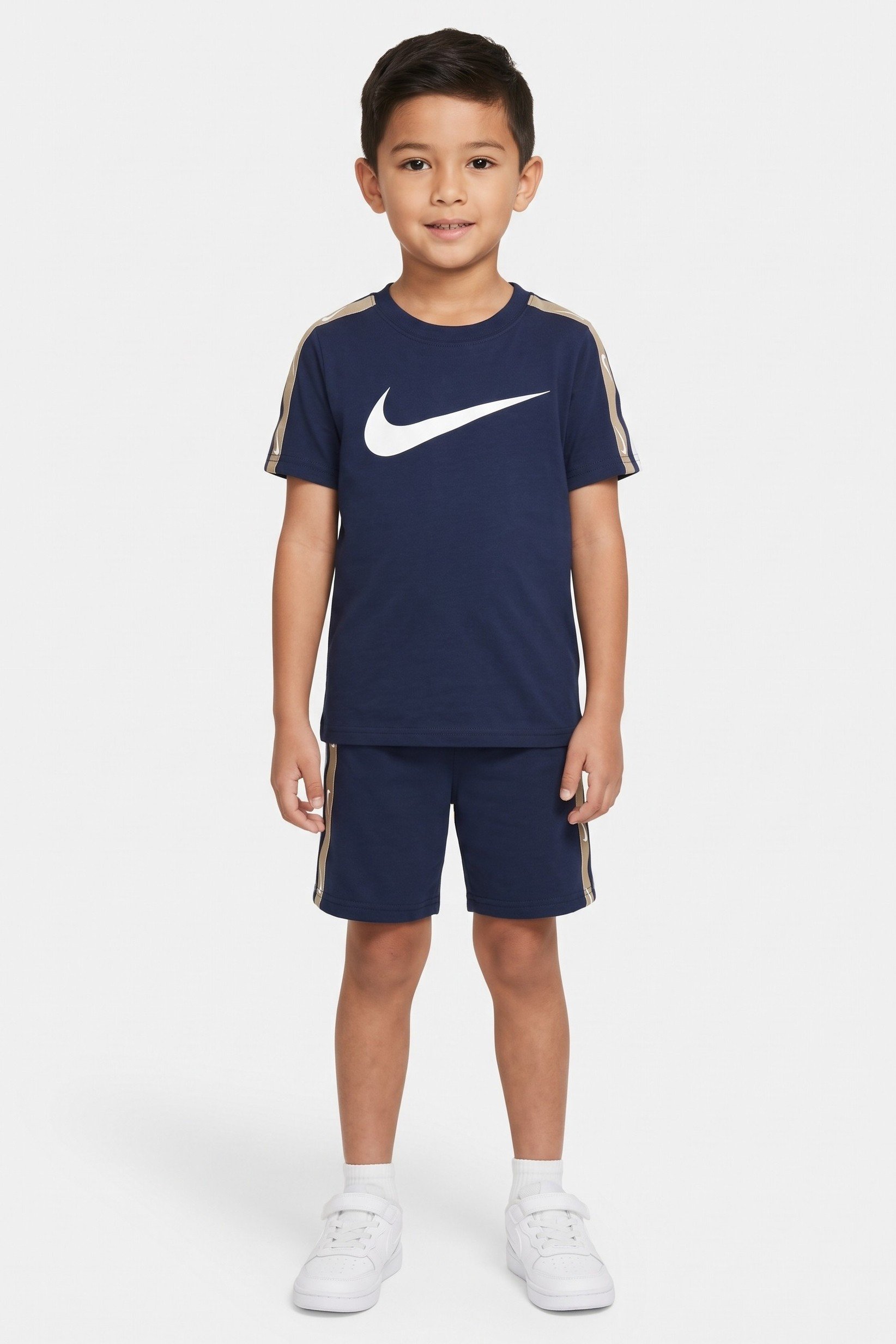 Toddlers Boy 2 Pieces Short Sleeve Outdoor T-Shirt And Shorts Set, Navy