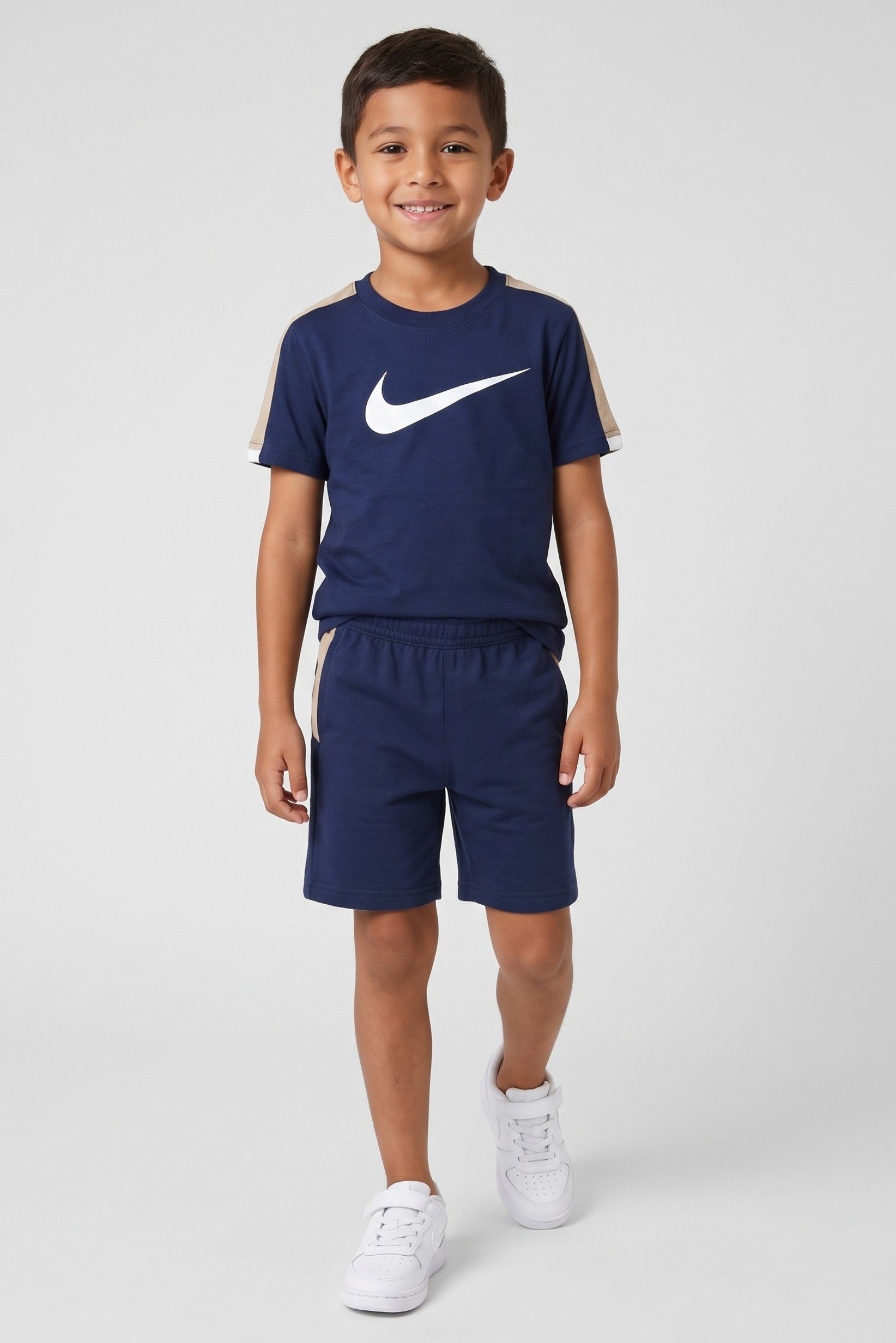 Toddlers Boy 2 Pieces Short Sleeve Outdoor T-Shirt And Shorts Set, Navy