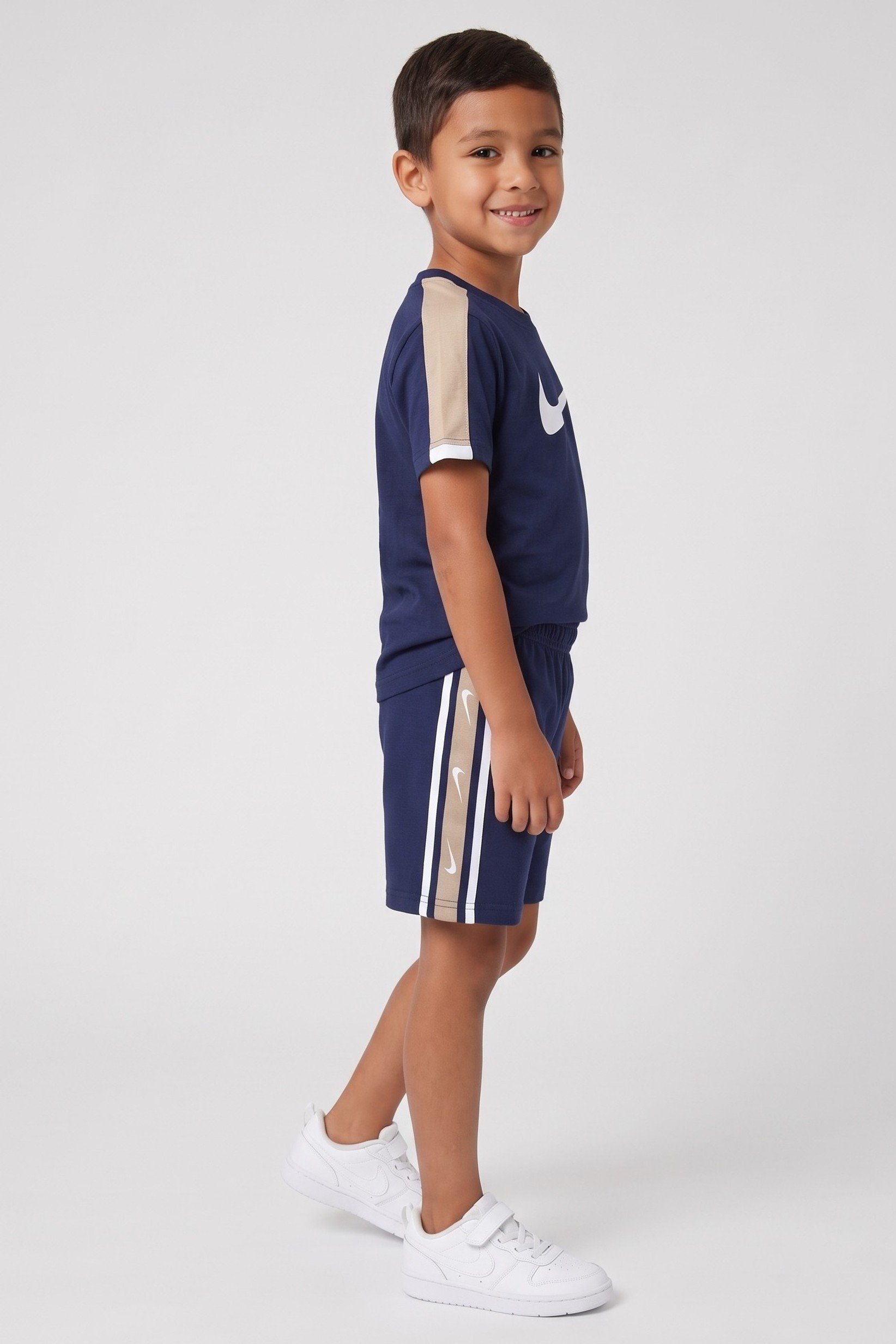 Toddlers Boy 2 Pieces Short Sleeve Outdoor T-Shirt And Shorts Set, Navy