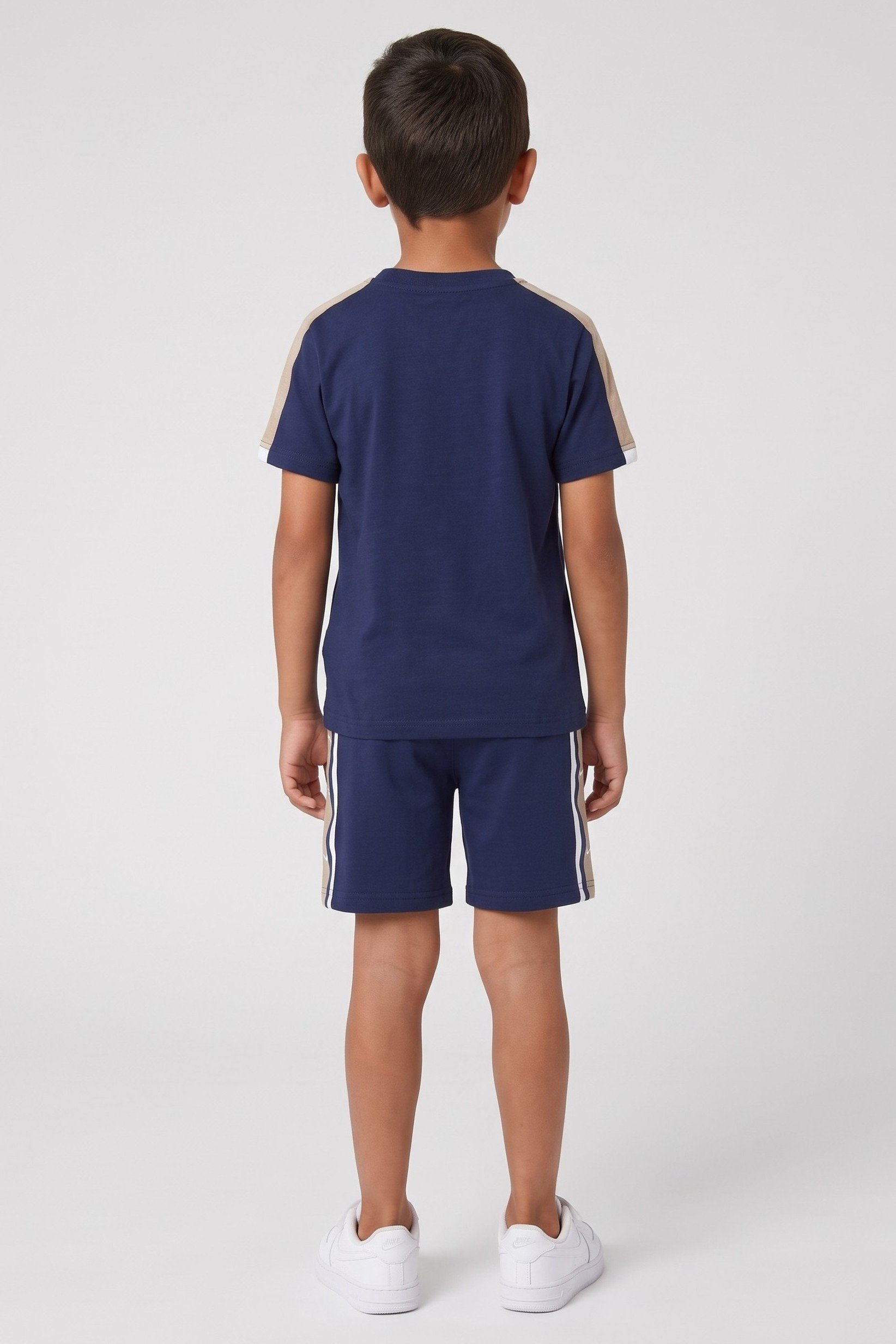 Toddlers Boy 2 Pieces Short Sleeve Outdoor T-Shirt And Shorts Set, Navy
