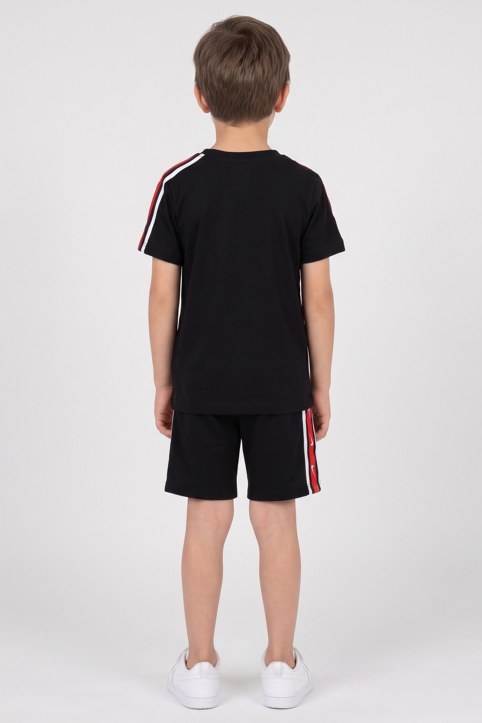 Kids Boy Short Sleeve T-Shirt And Shorts Outdoor Set, Black