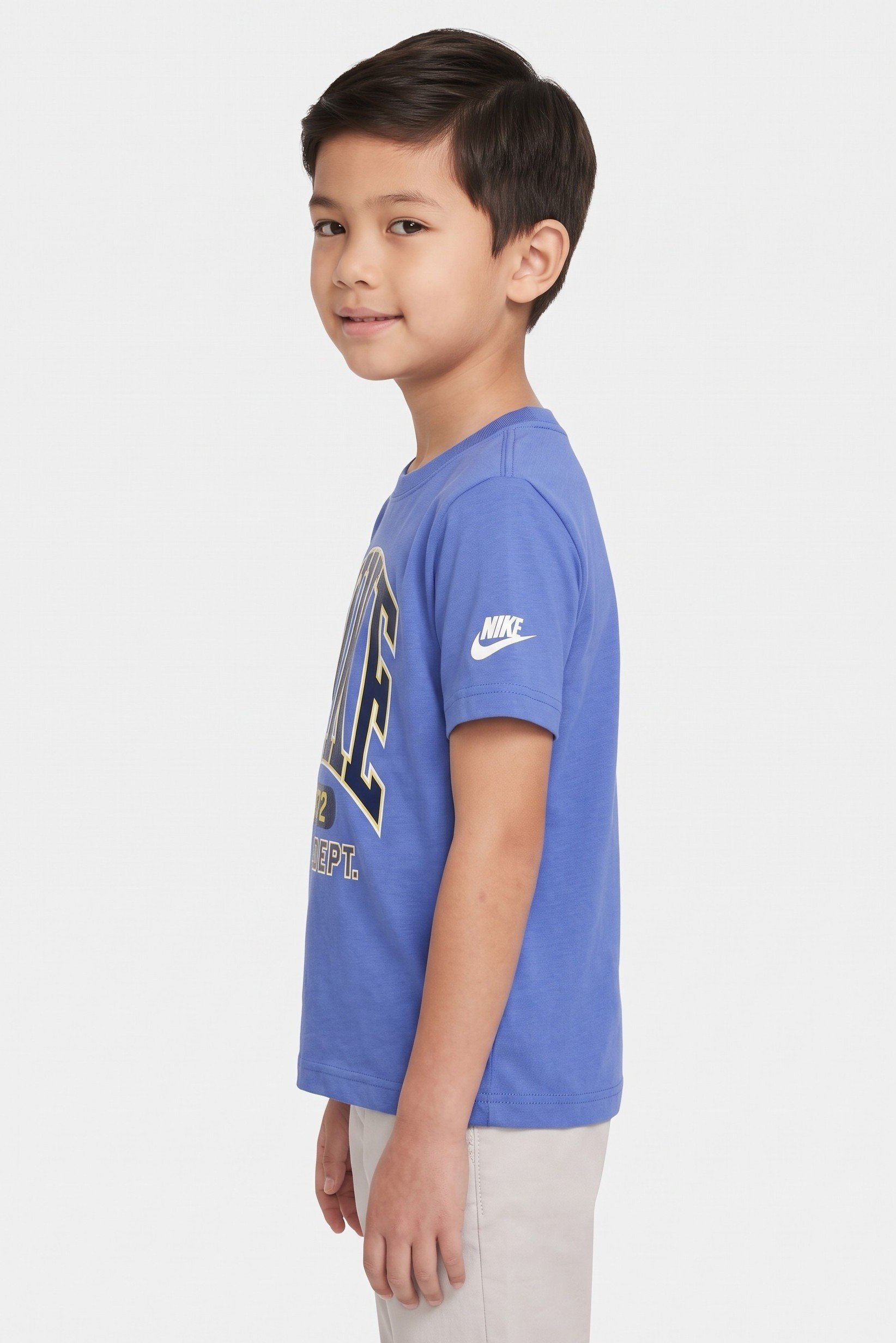 Kids Boy Sportswear Fit Short Sleeve Outdoor T-Shirt, Blue