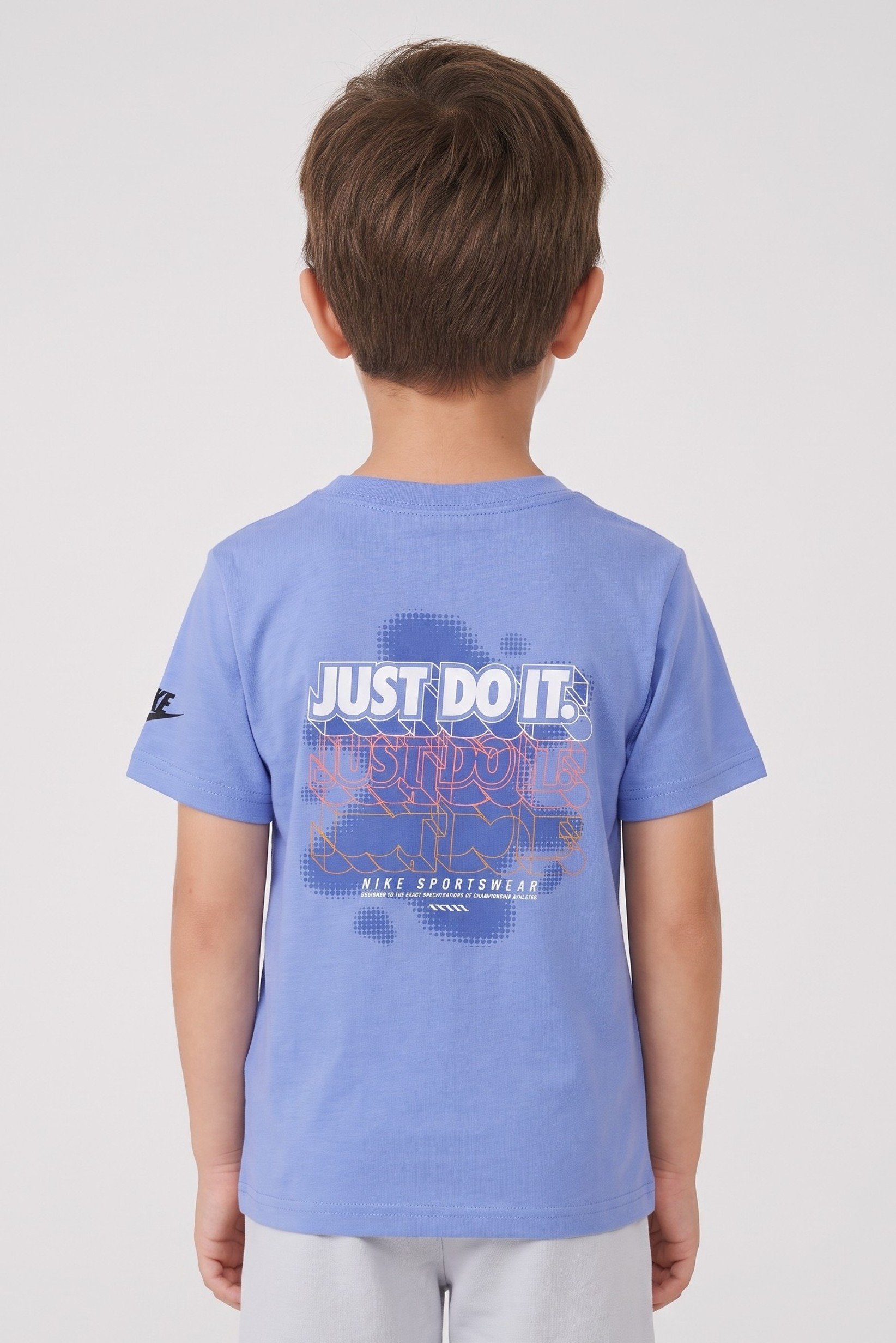 Kids Boy Sportswear Fit Short Sleeve Outdoor T-Shirt, Blue