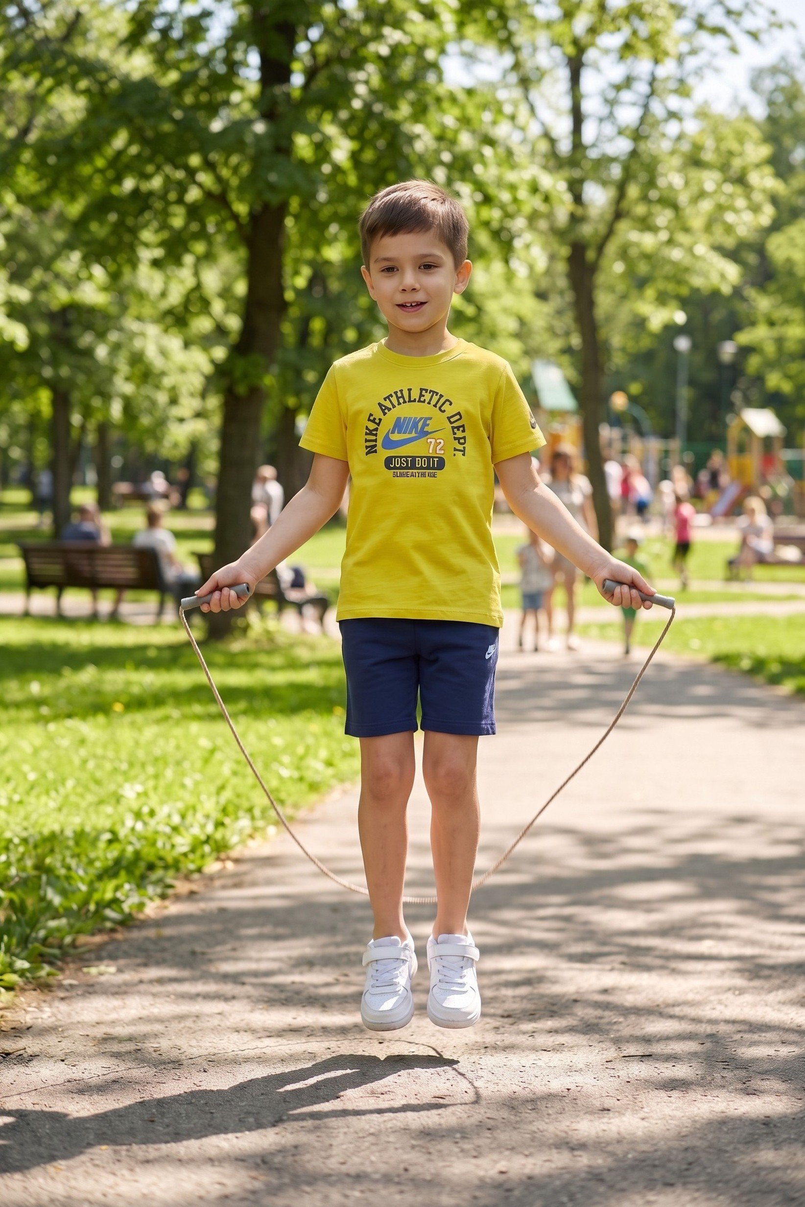 Kids Boy Short Sleeve Outdoor T-Shirt, Dark Yellow