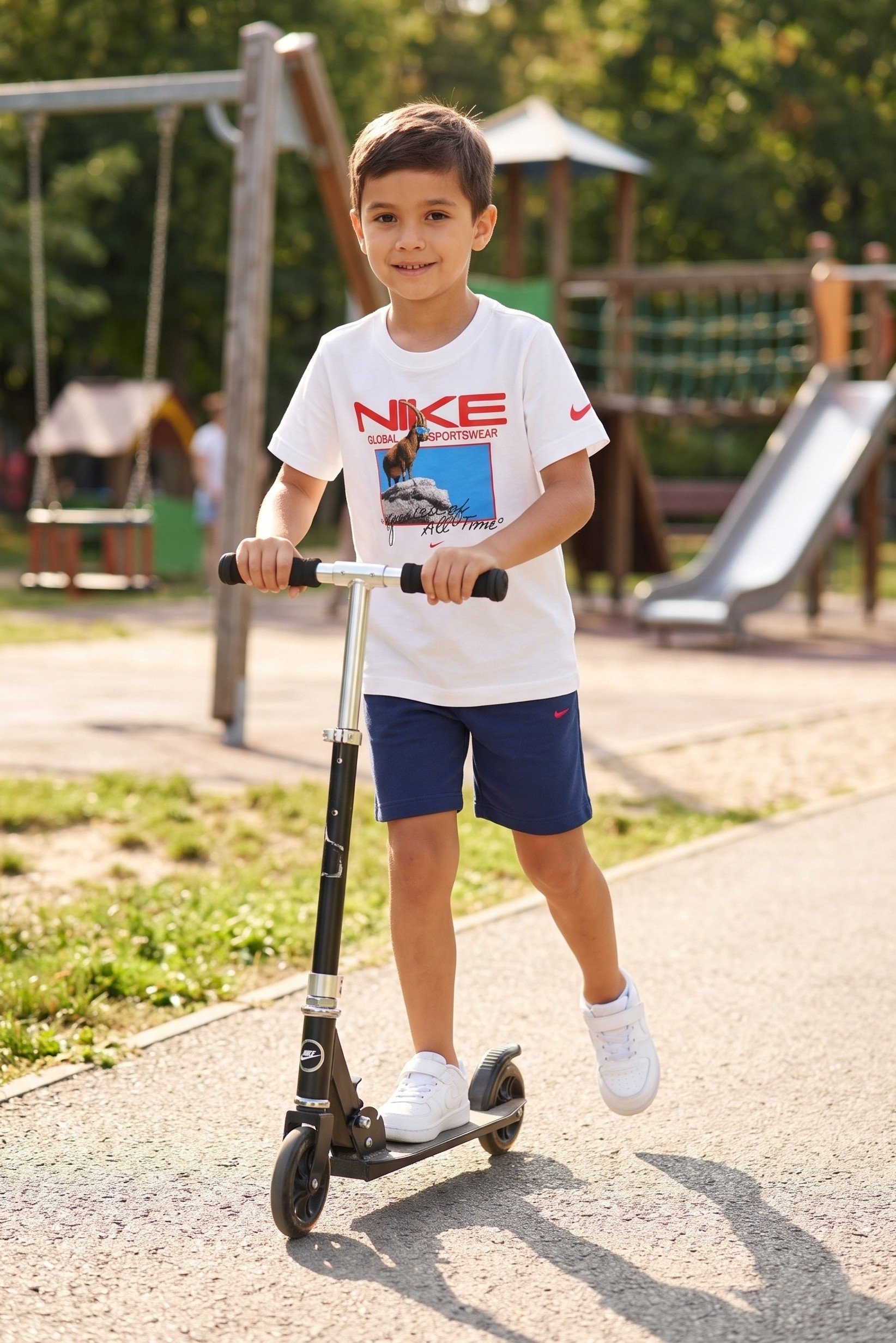 Kids Boy Short Sleeve Outdoor T-Shirt, White