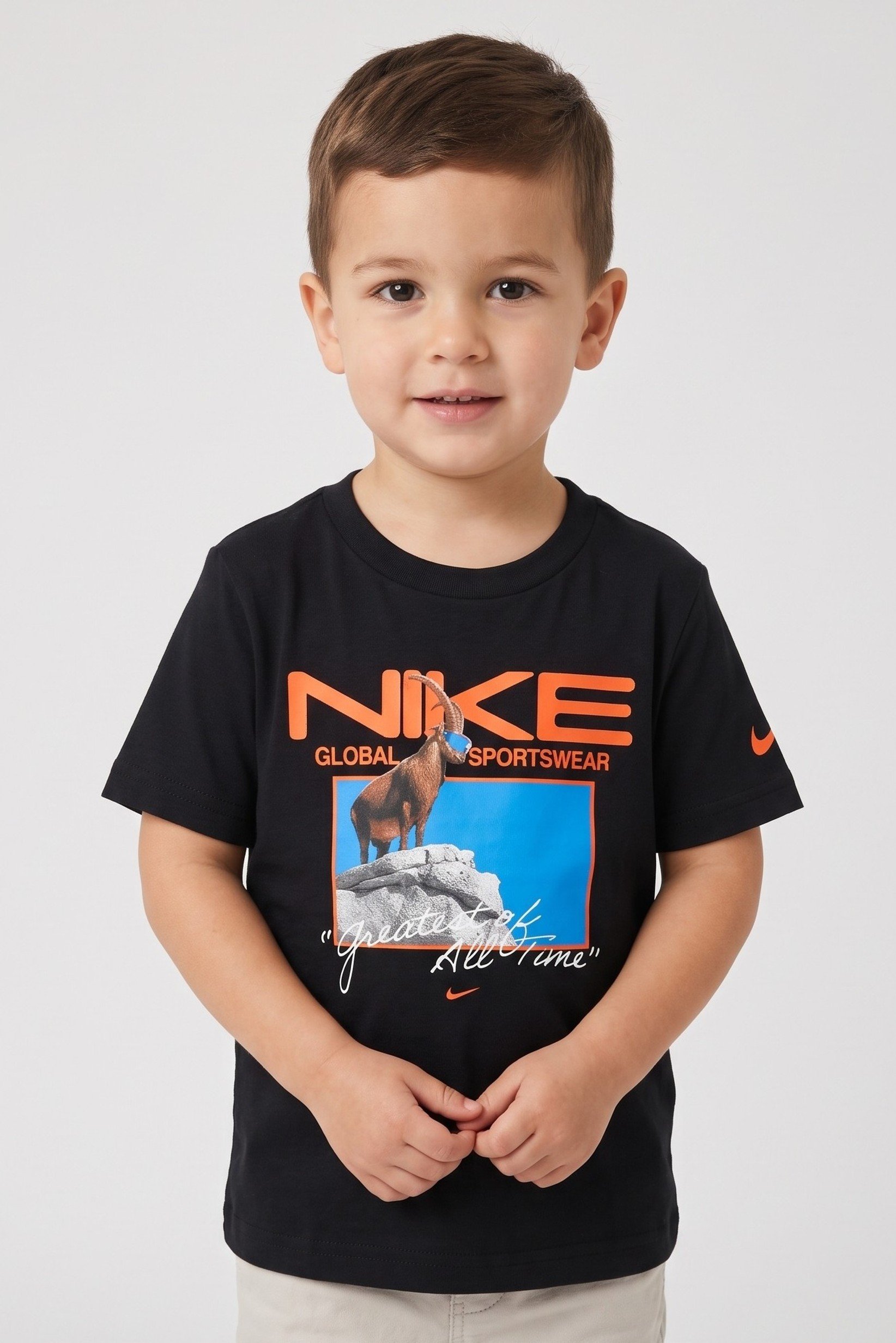 Toddlers Boy Short Sleeve Outdoor T-Shirt, Black