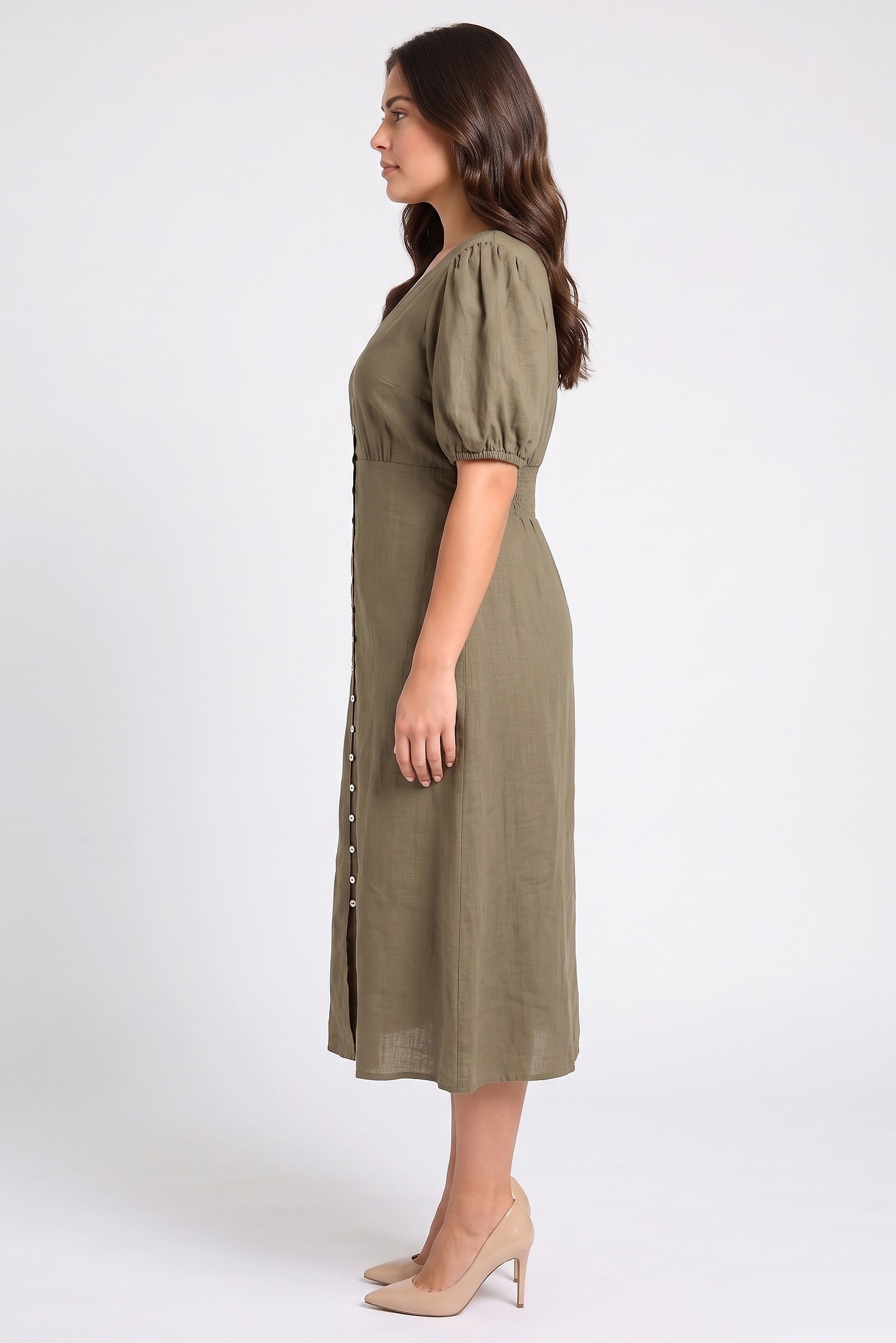 Women Heather Maxi Dress, Olive