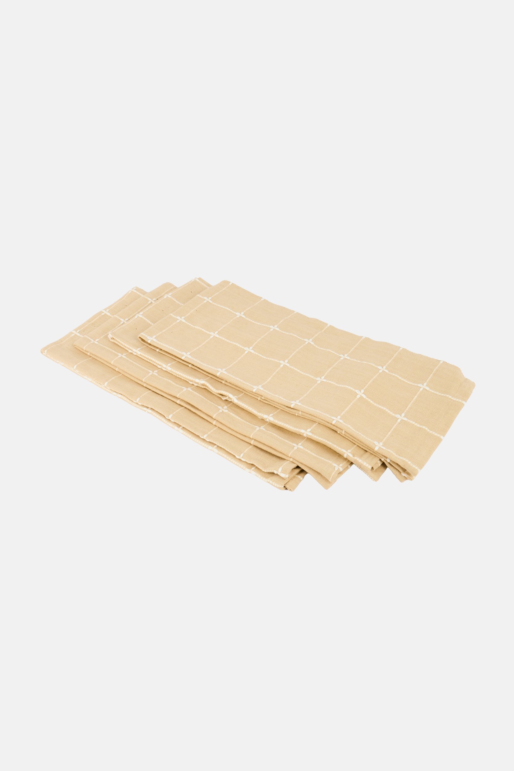 4 Pieces Premium Cotton Dish Towel Set, Beige