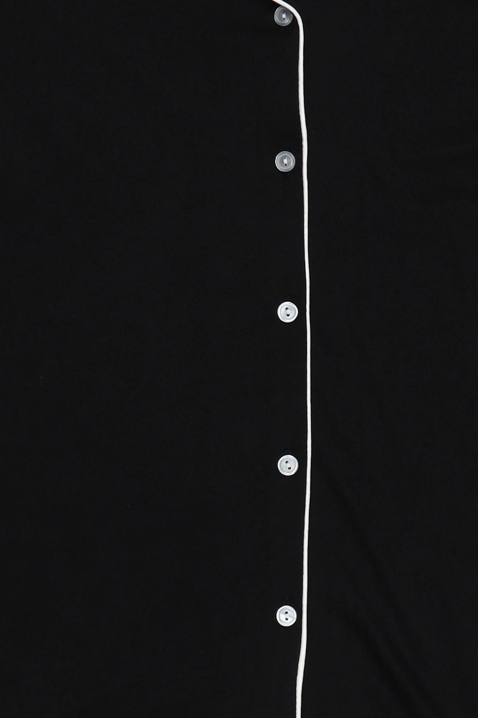 Women 2 Pcs Plain Long Sleeve Shirt And Pants Pyjama Set, Black