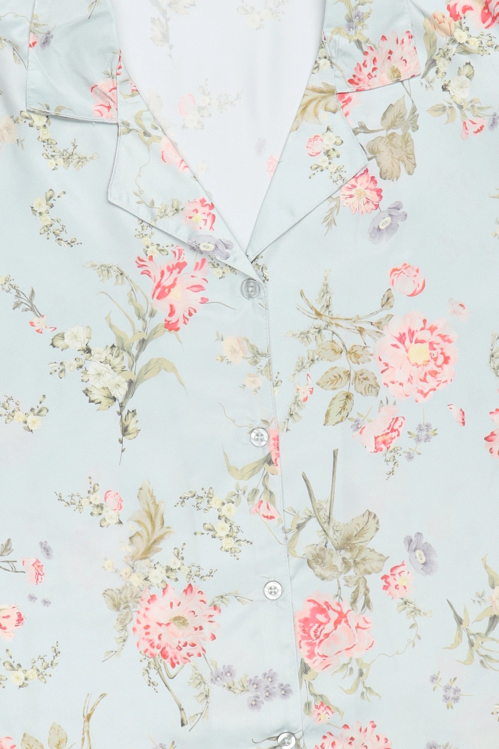 Women 2 Pcs Floral Print Long Sleeve Shirt And Bottom Pyjama Set, Multicolor
