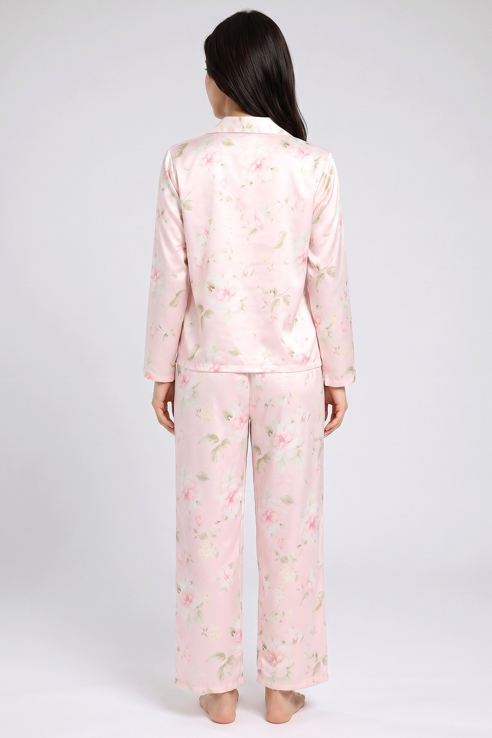 Women 2 Pieces Floral Print Long Sleeve Top And Pants Pyjama Set, Multicolor