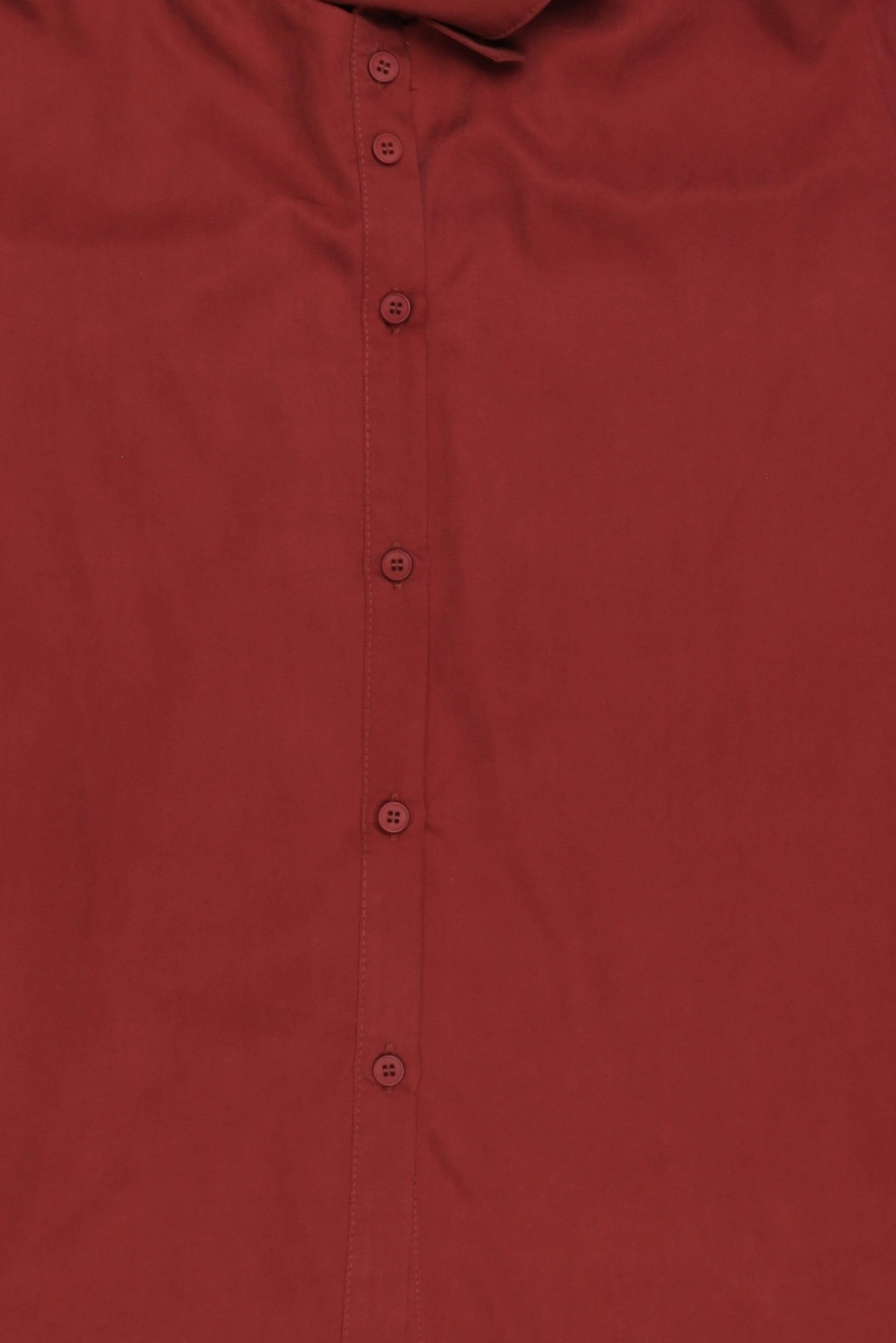 Women Tie Neckline Long Sleeve Solid Shirt, Maroon