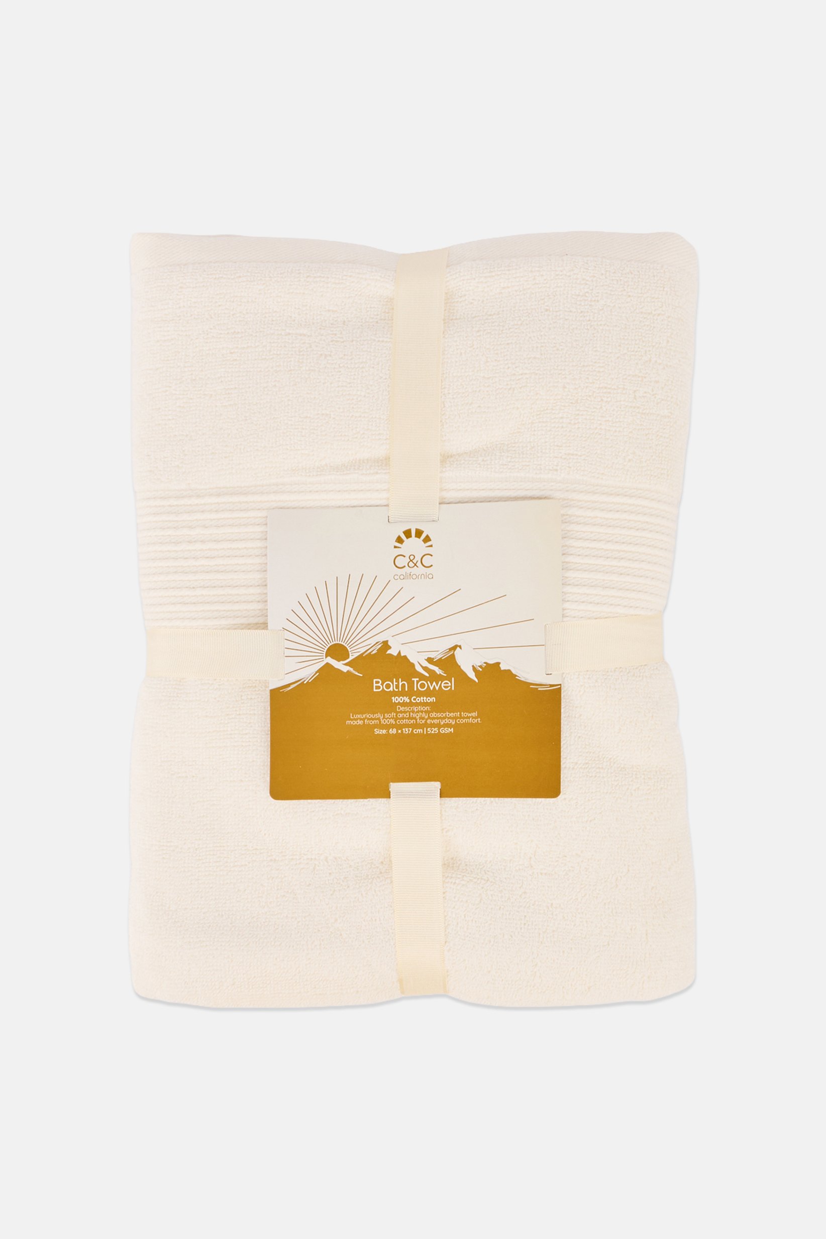 Textured Bath Towel, Off White