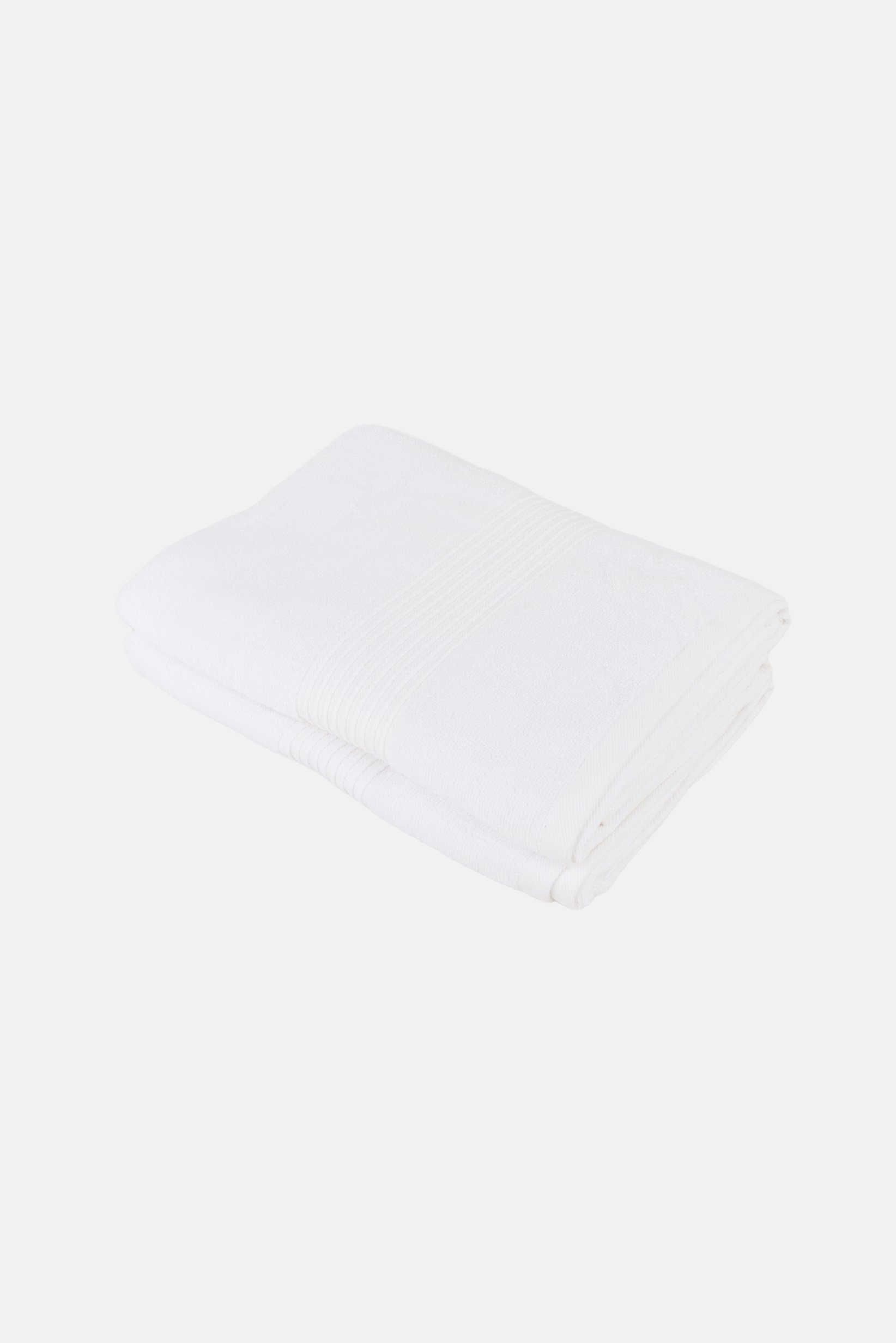 2 Pieces Textured Bath Towel, White