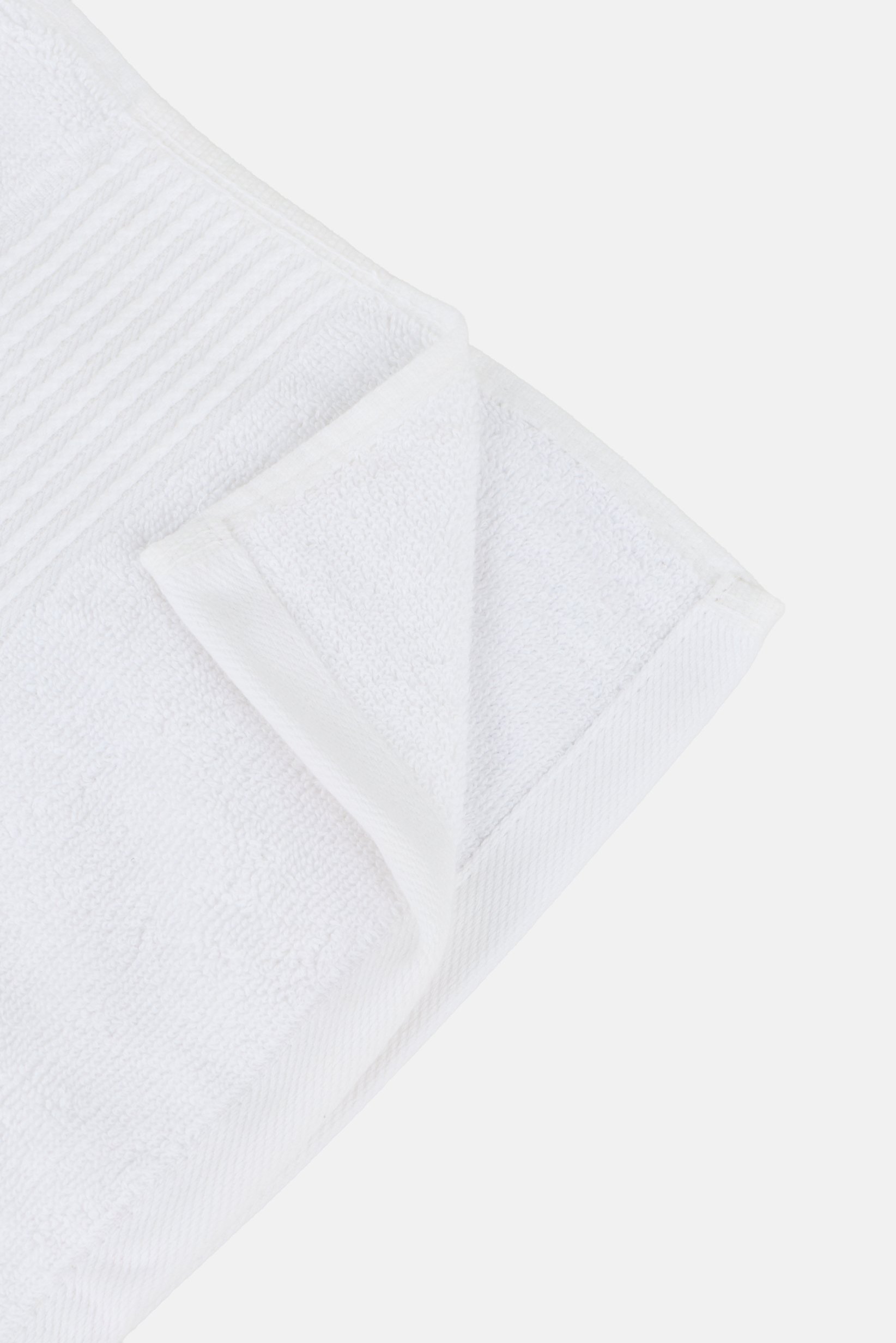 2 Pieces Textured Bath Towel, White