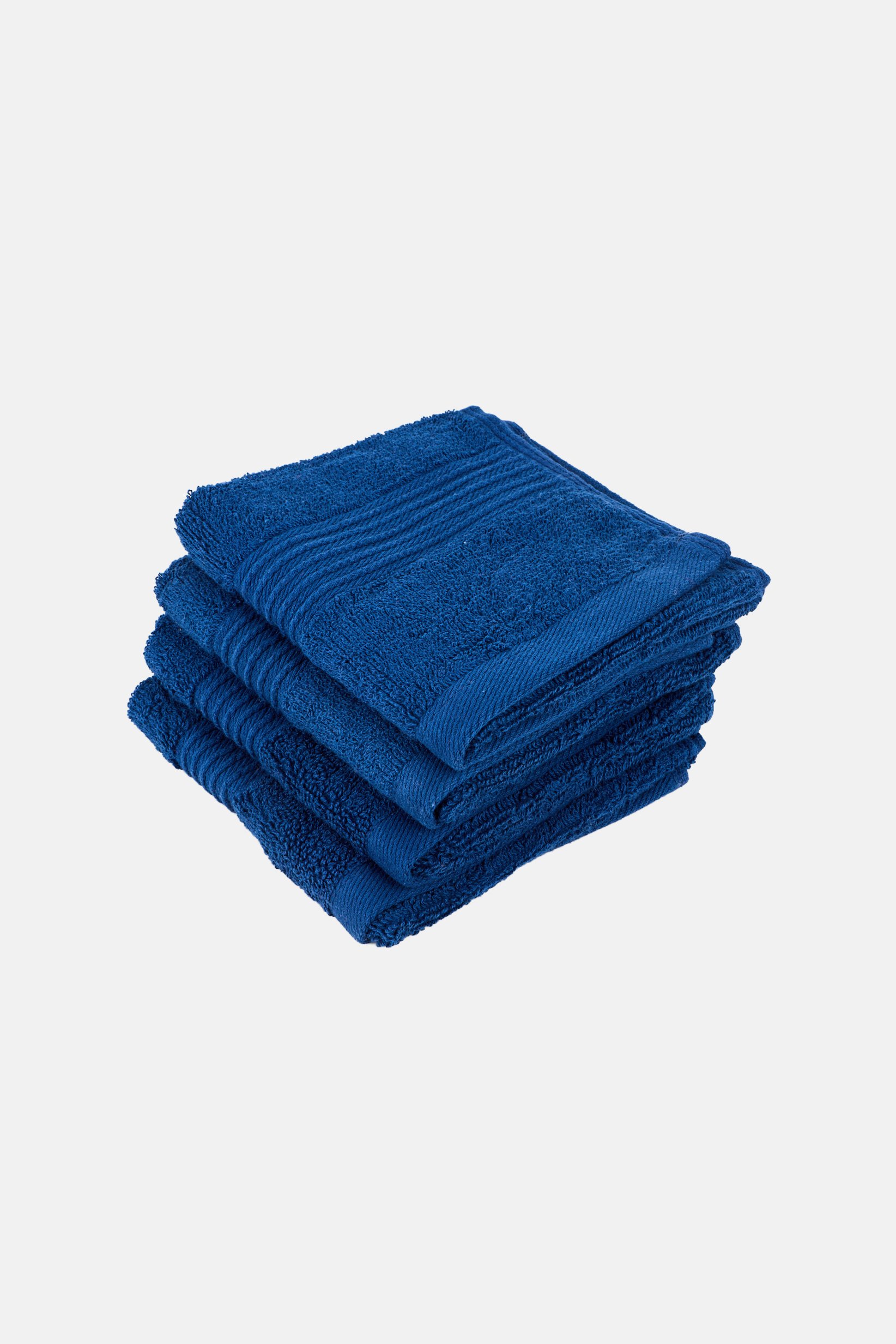 4 Pieces Hand Towel Set, Navy Blue