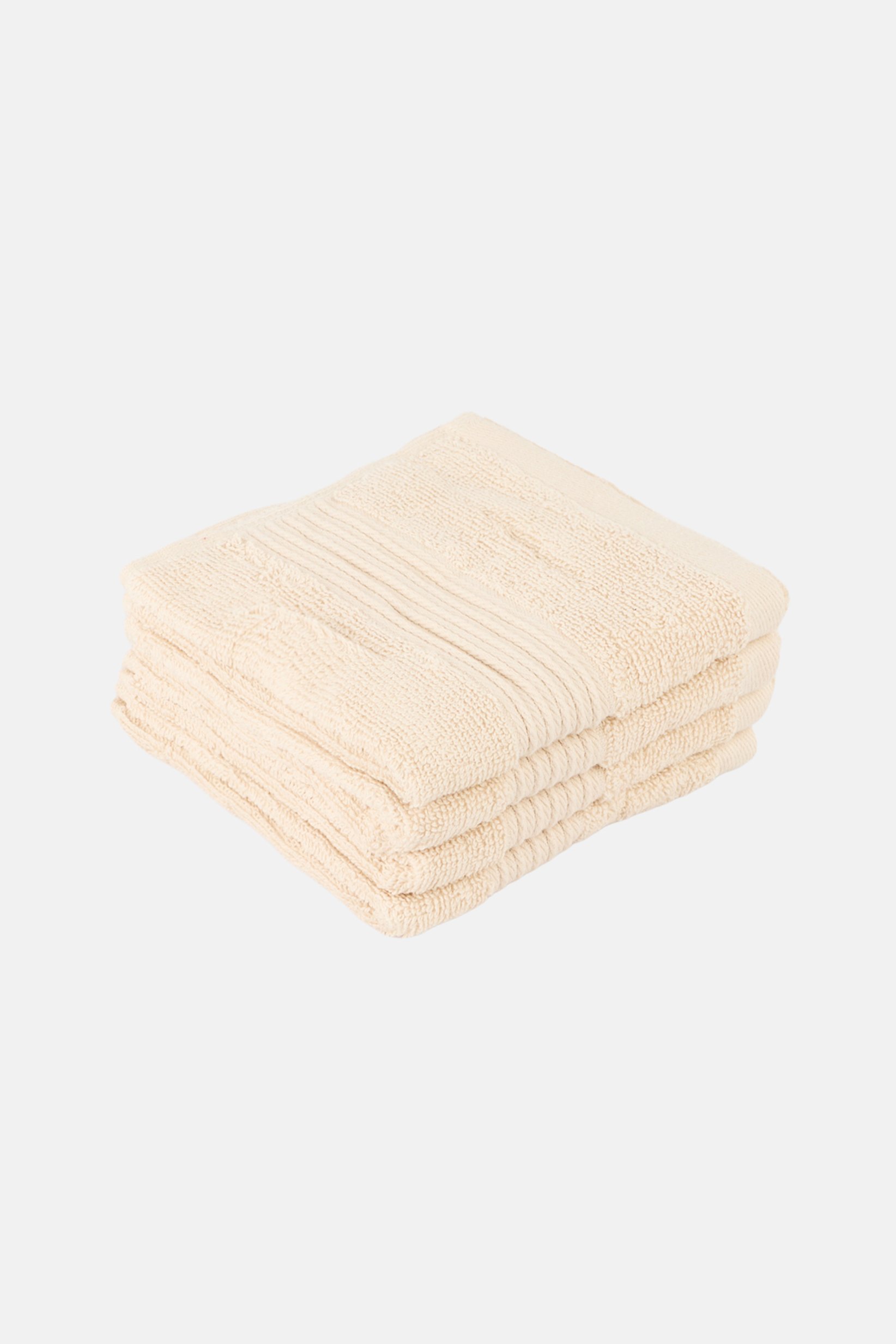 4 Pieces Hand Towel Set, Cream