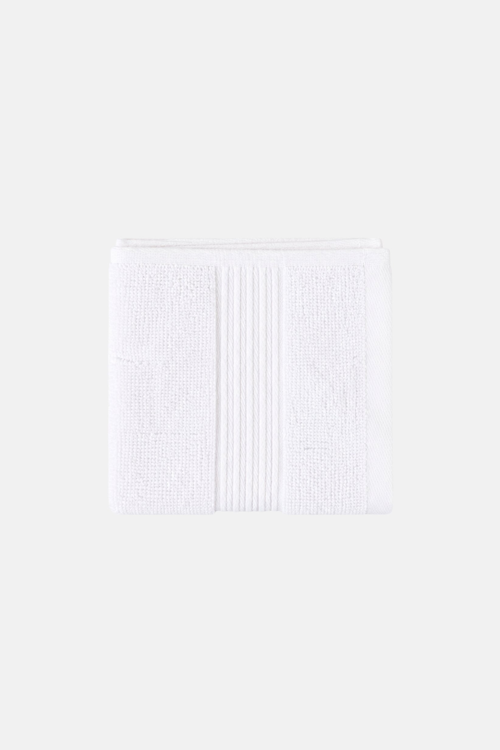 4 Pieces Textured Face Towel Set, White