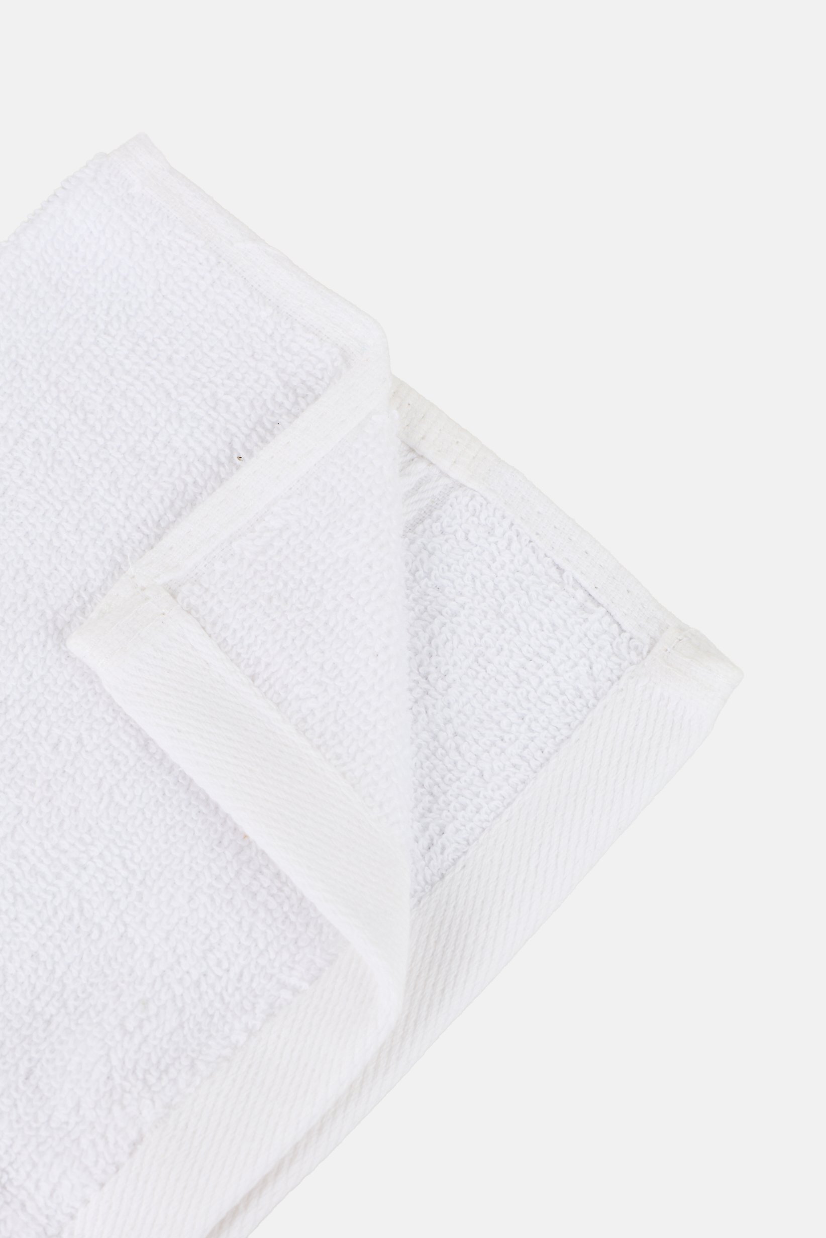 4 Pieces Textured Face Towel Set, White