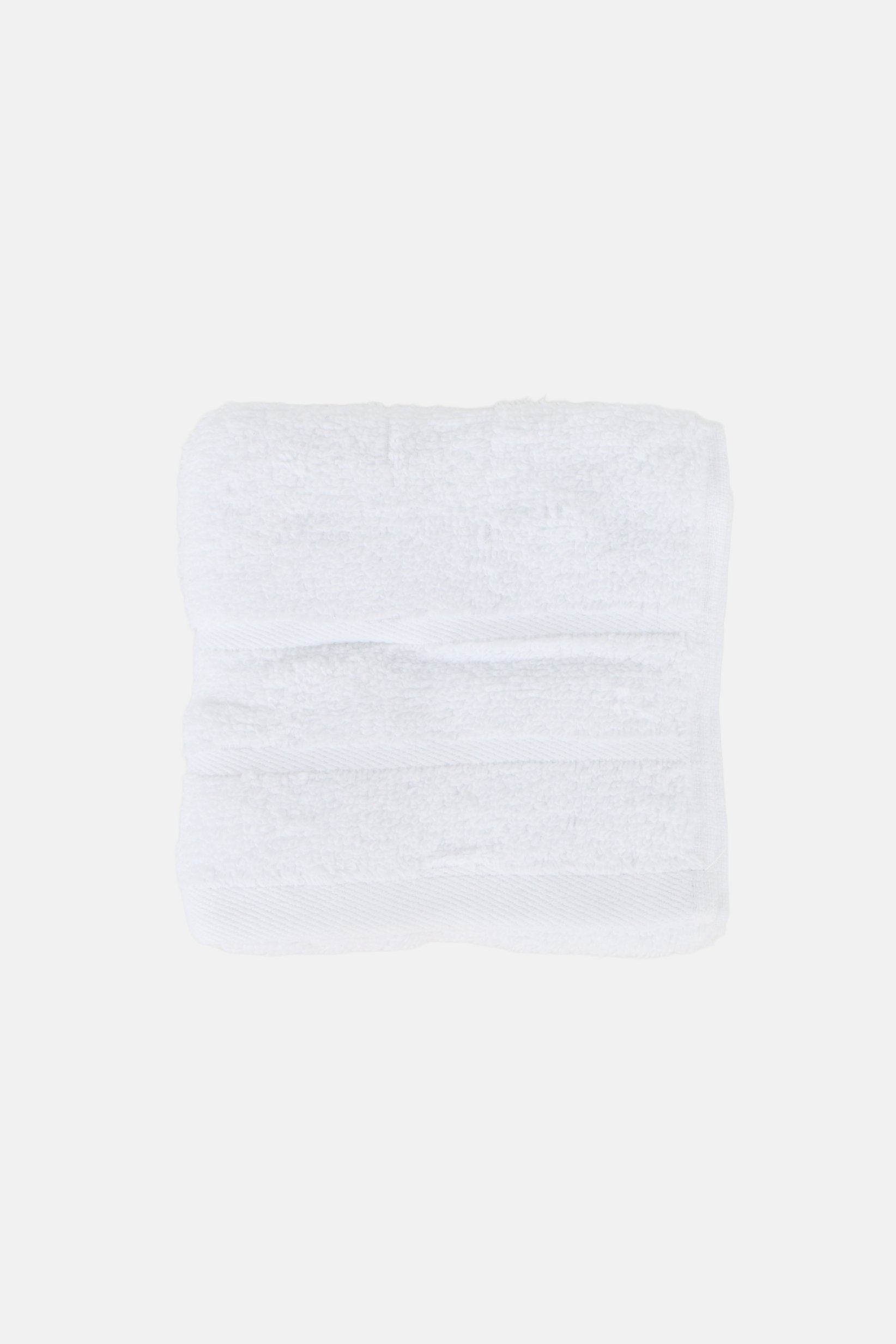 4 Pieces Textured Face Towel Set, White