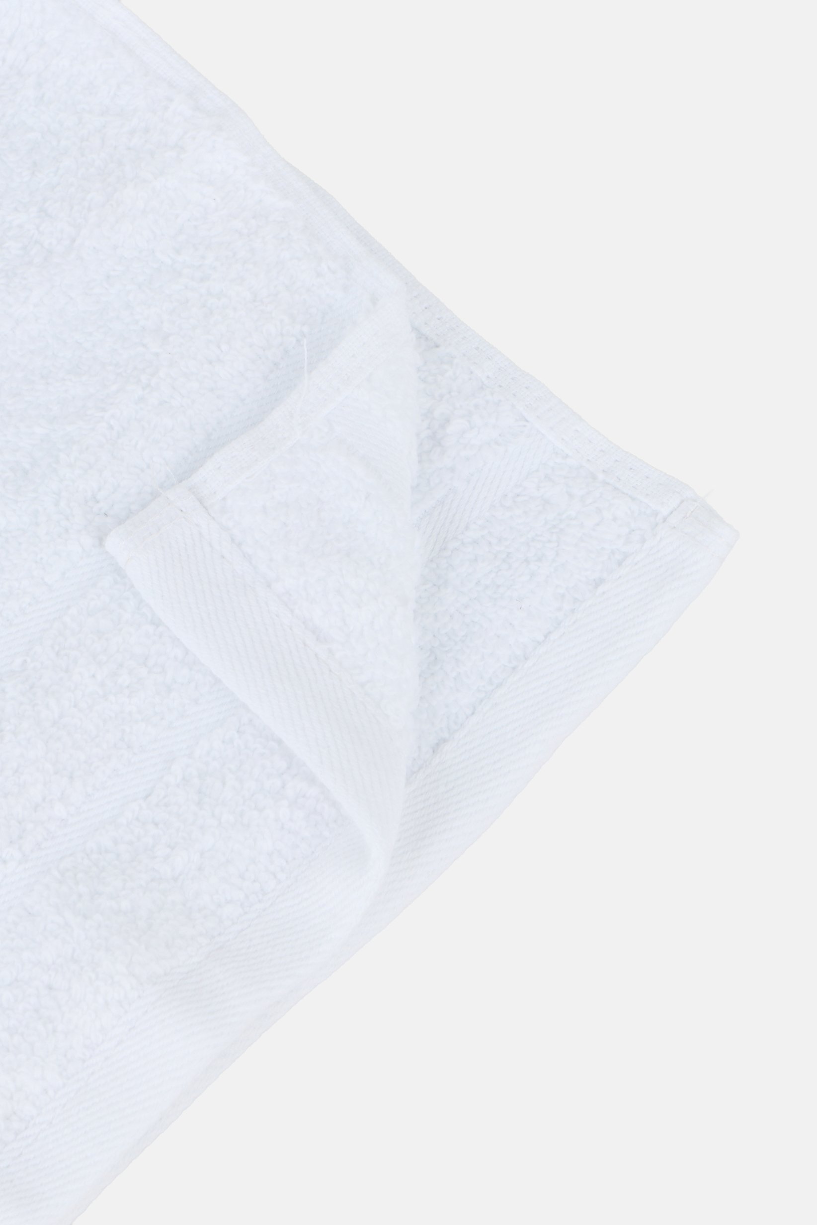 4 Pieces Textured Face Towel Set, White