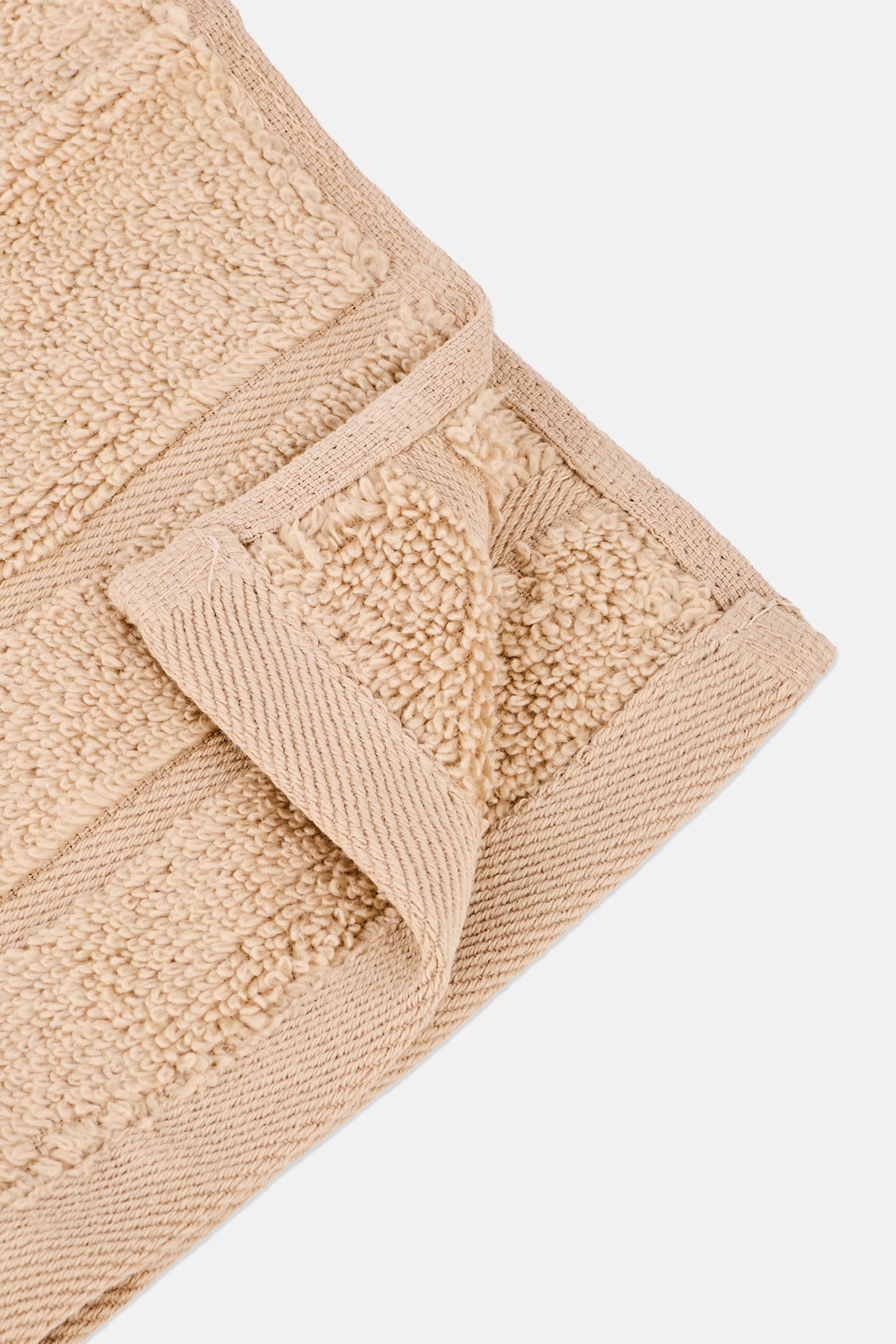 4 Pcs Textured Hand Towel, Beige