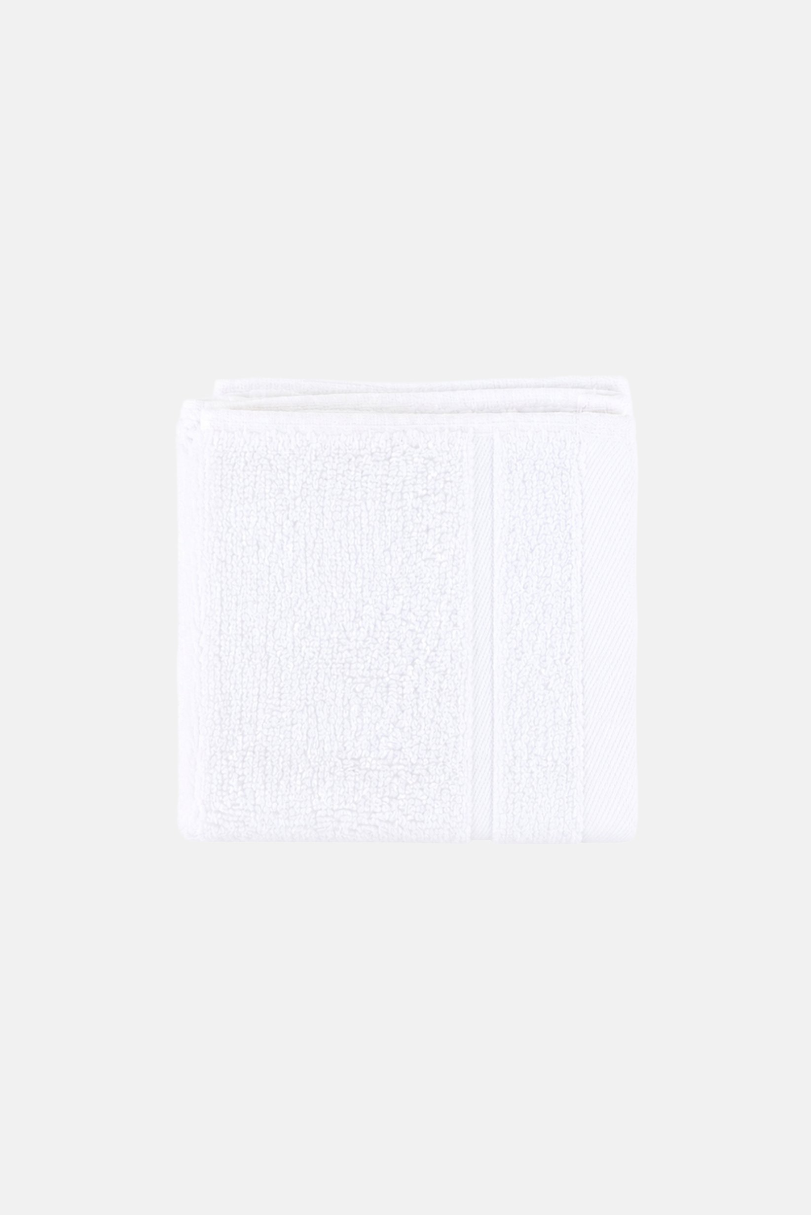 4 Pieces Textured Face Towel Set, White