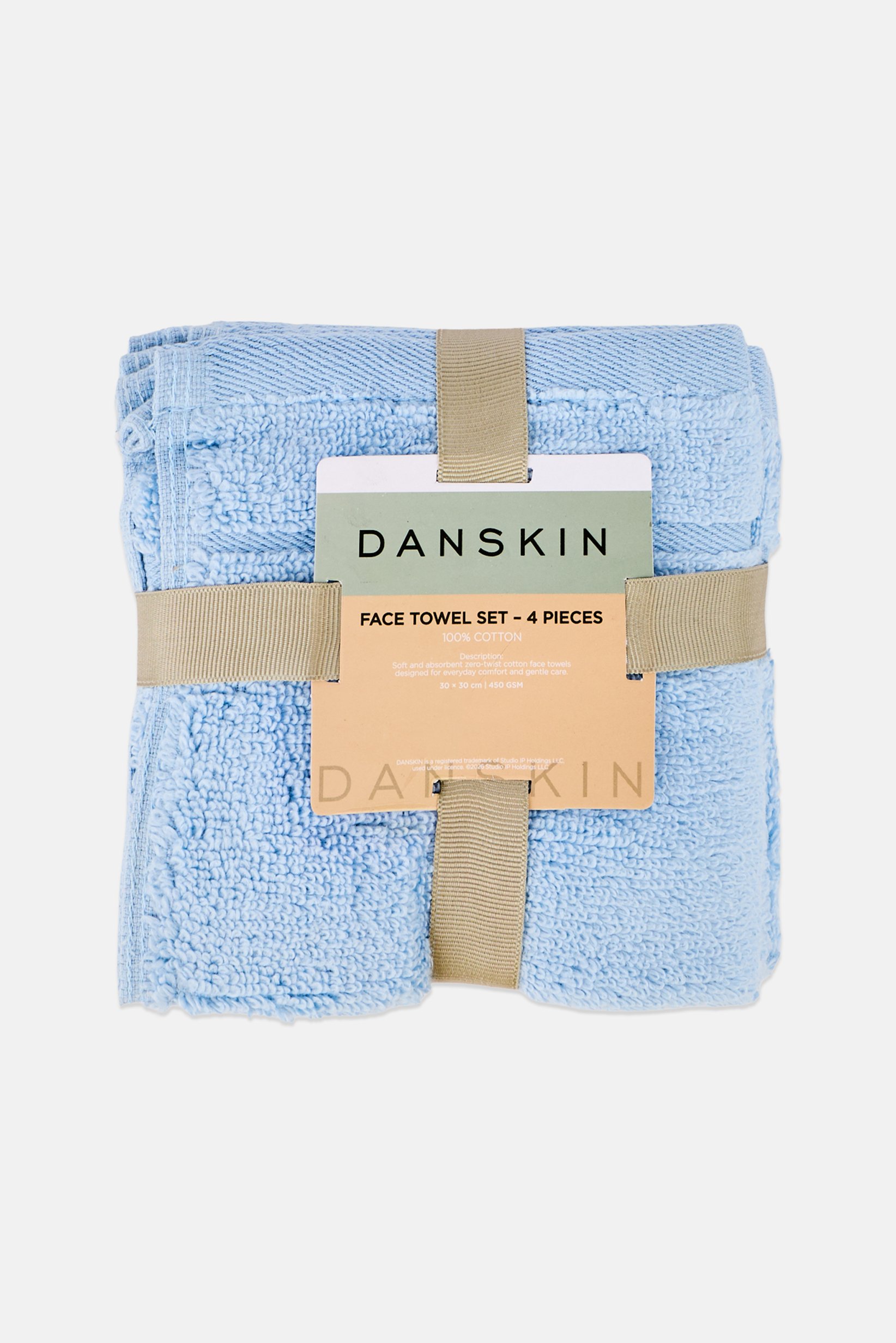 4 Pcs Textured Hand Towel, Blue