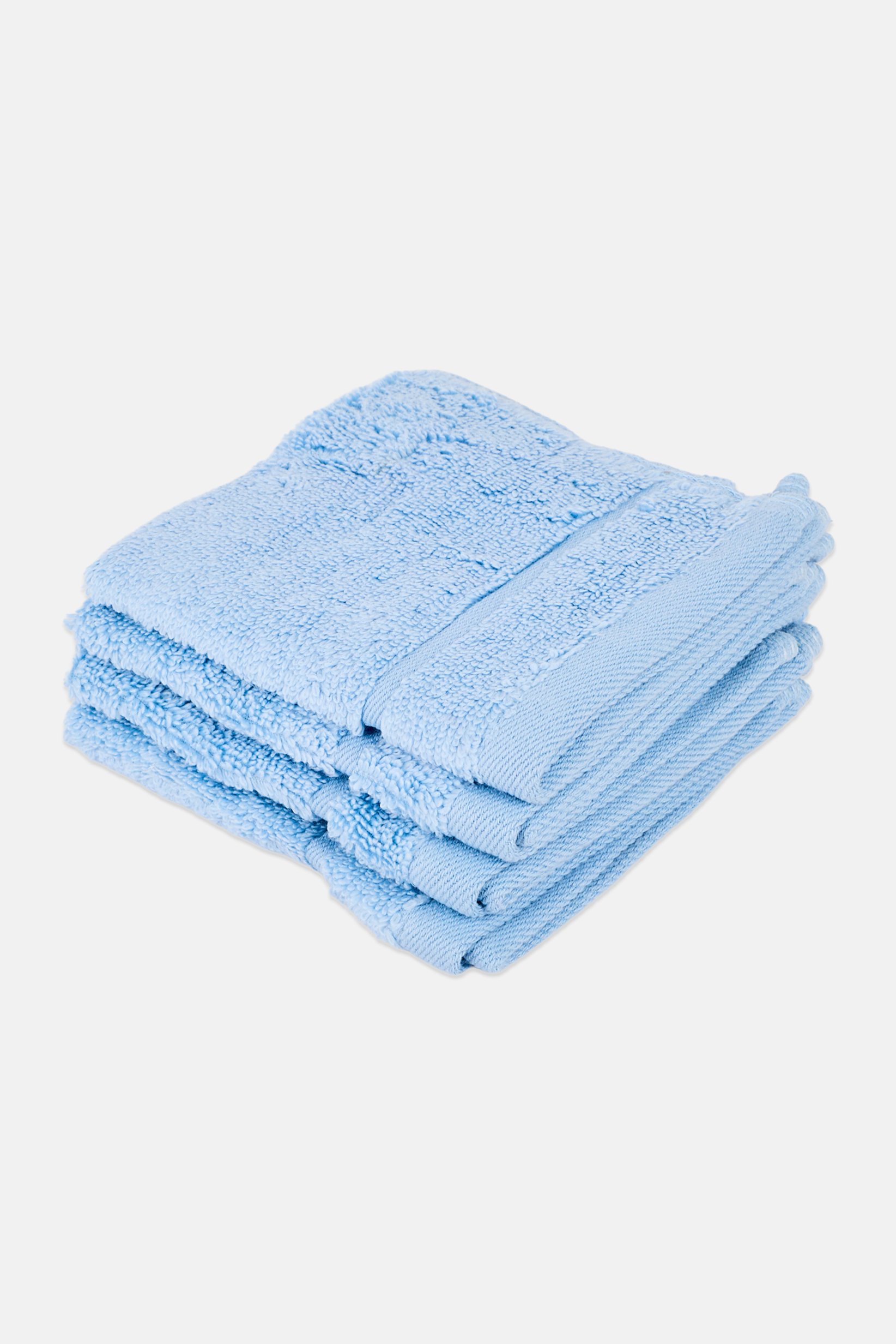 4 Pcs Textured Hand Towel, Blue