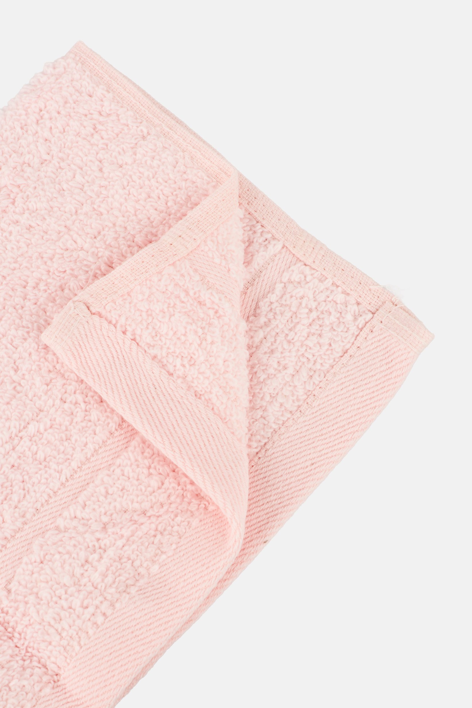 4 Pieces Textured Face Towel Set, Light Pink