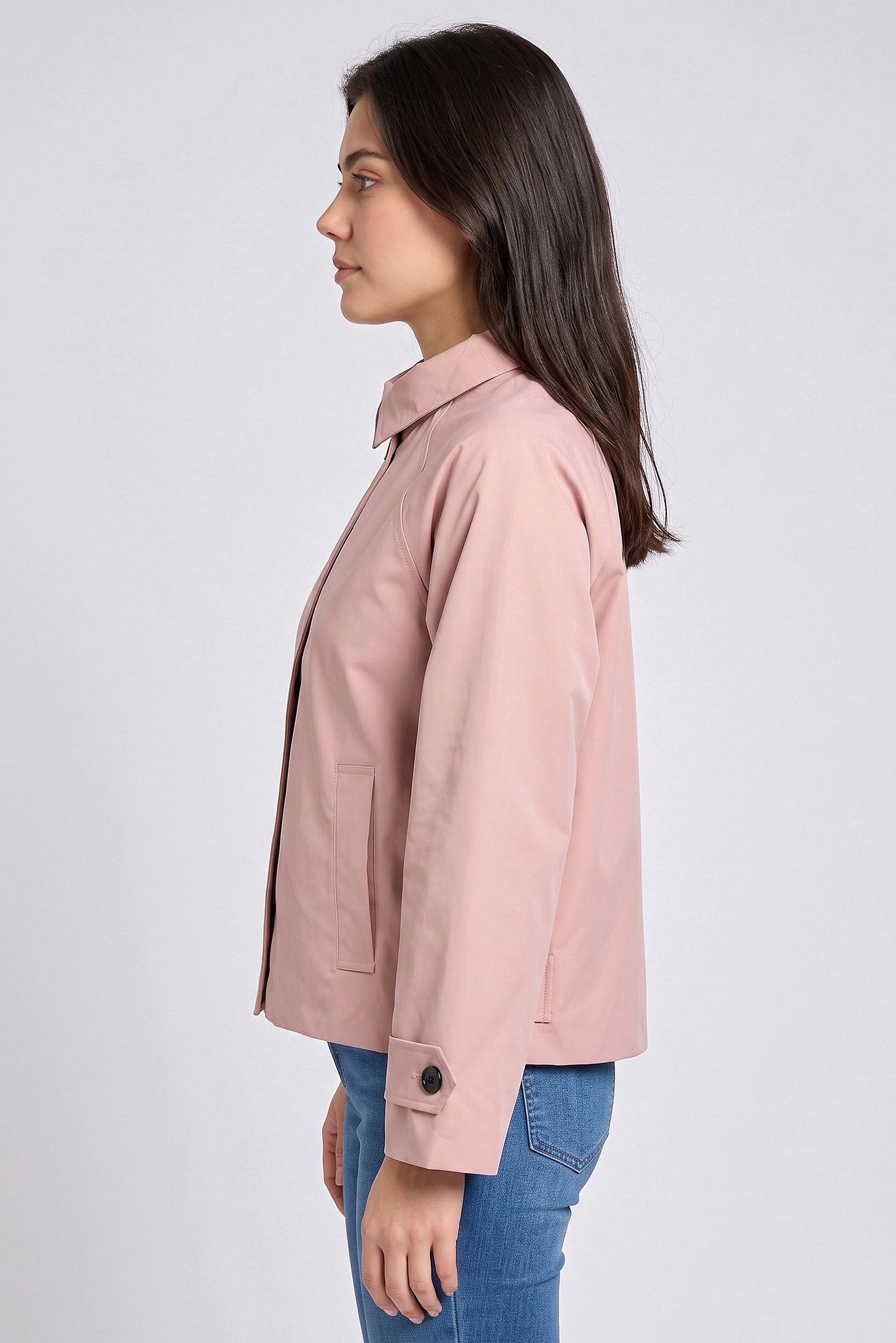 Women Plain Motorcycle Jacket, Pink