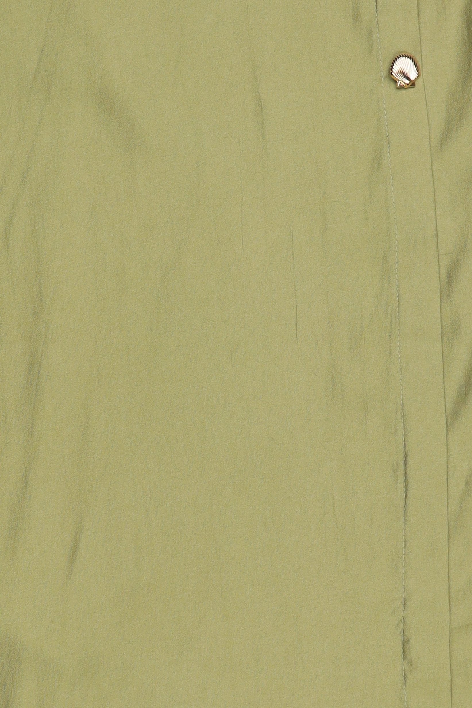 Women Spread Collar Solid Long Sleeve Shirt, Olive