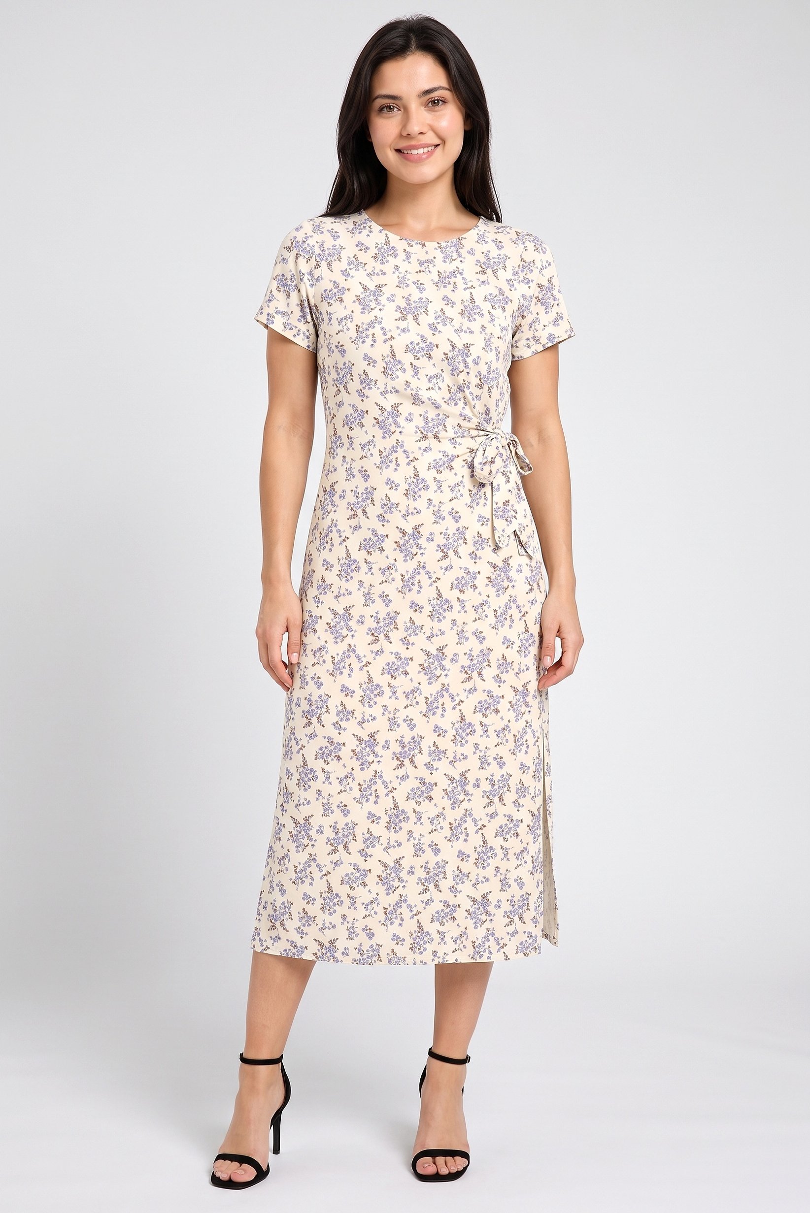 Women Floral Print Maxi Dress, Multicolor