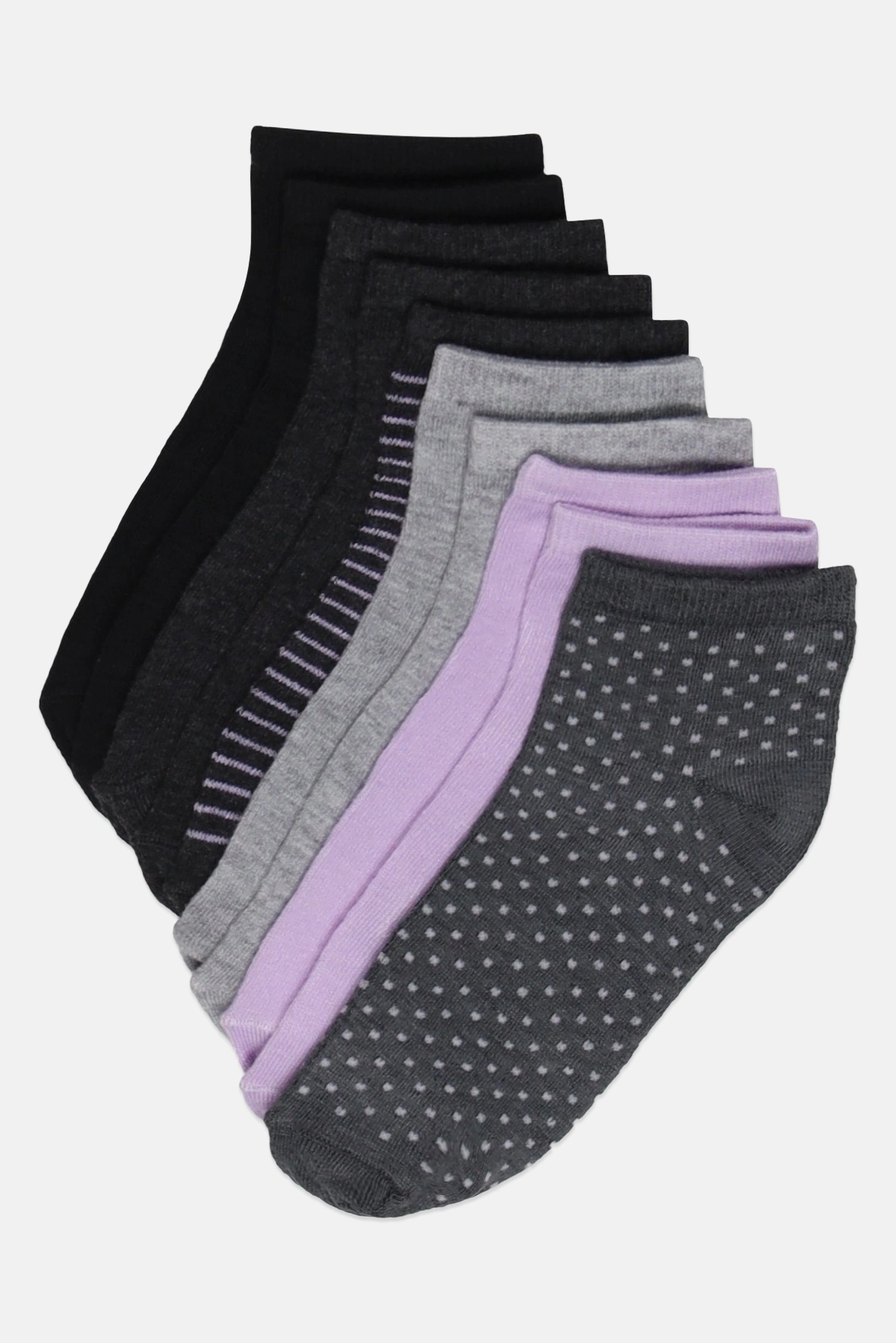 Women 10 Pairs Allover Print Ankle Socks, Multicolor