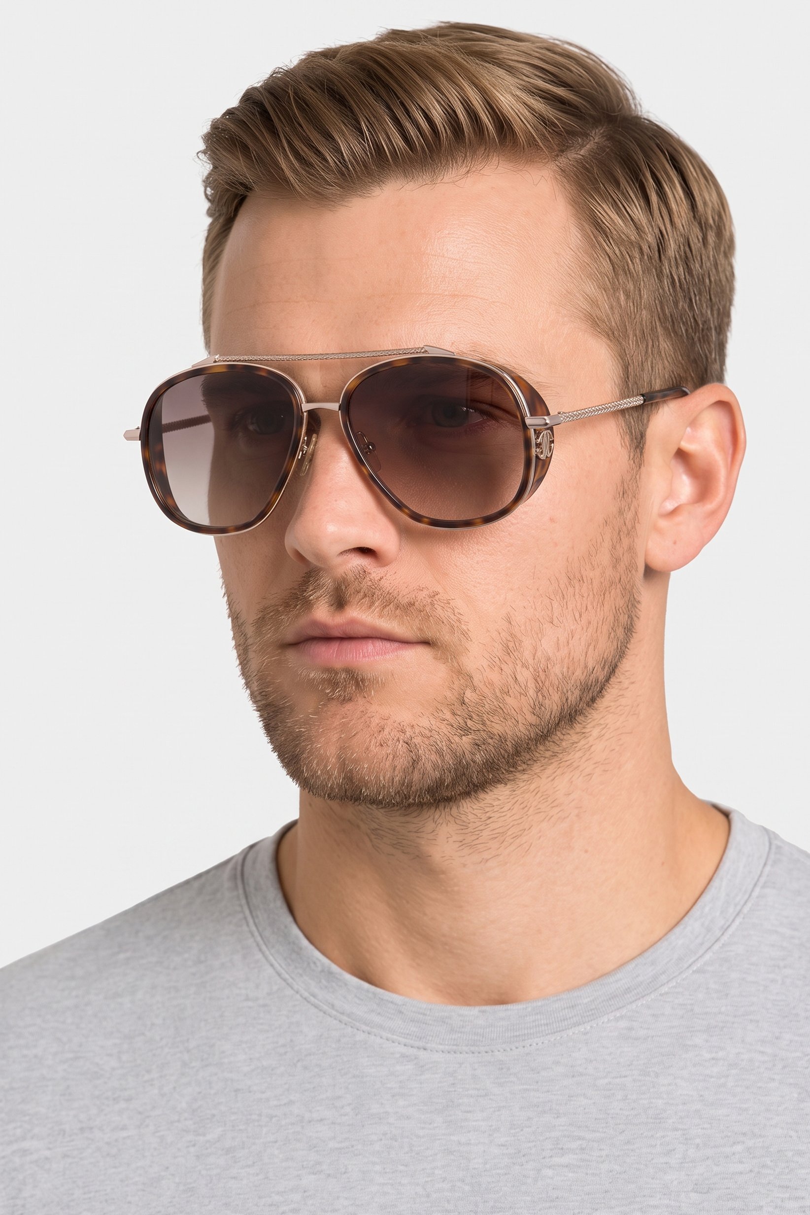 Men SRC008M590594 Aviator Sunglasses, Silver