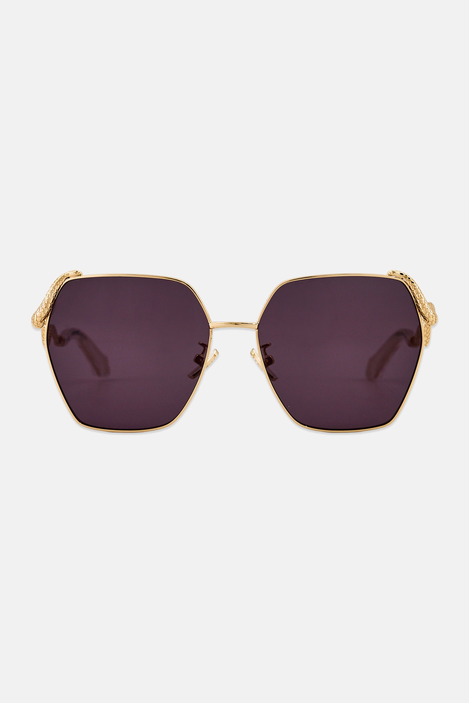Women SRC035M 590300 Geometric Sunglasses, Gold