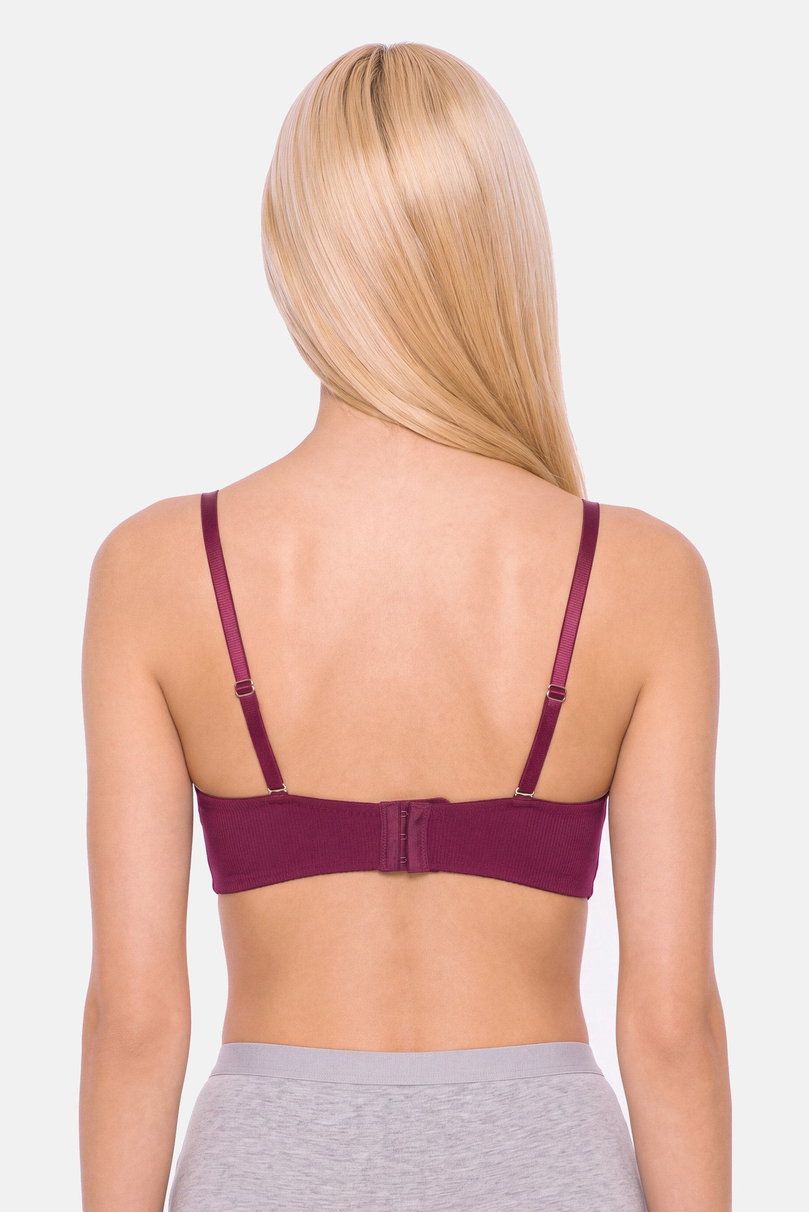 Women 3 Pieces Knitted Push Up Bra, Multicolor