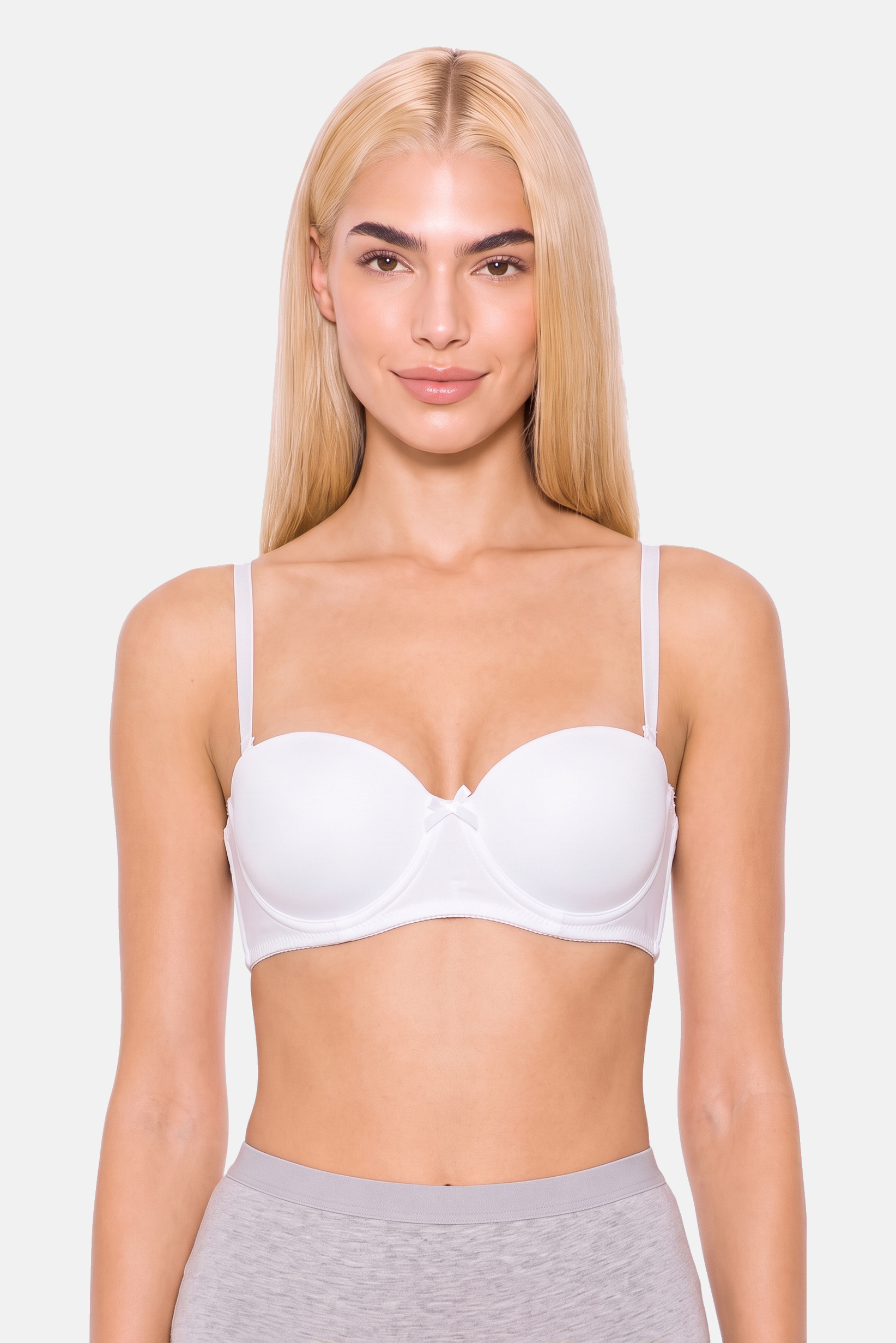 Women 3 Pieces Knitted Push Up Bra, Multicolor