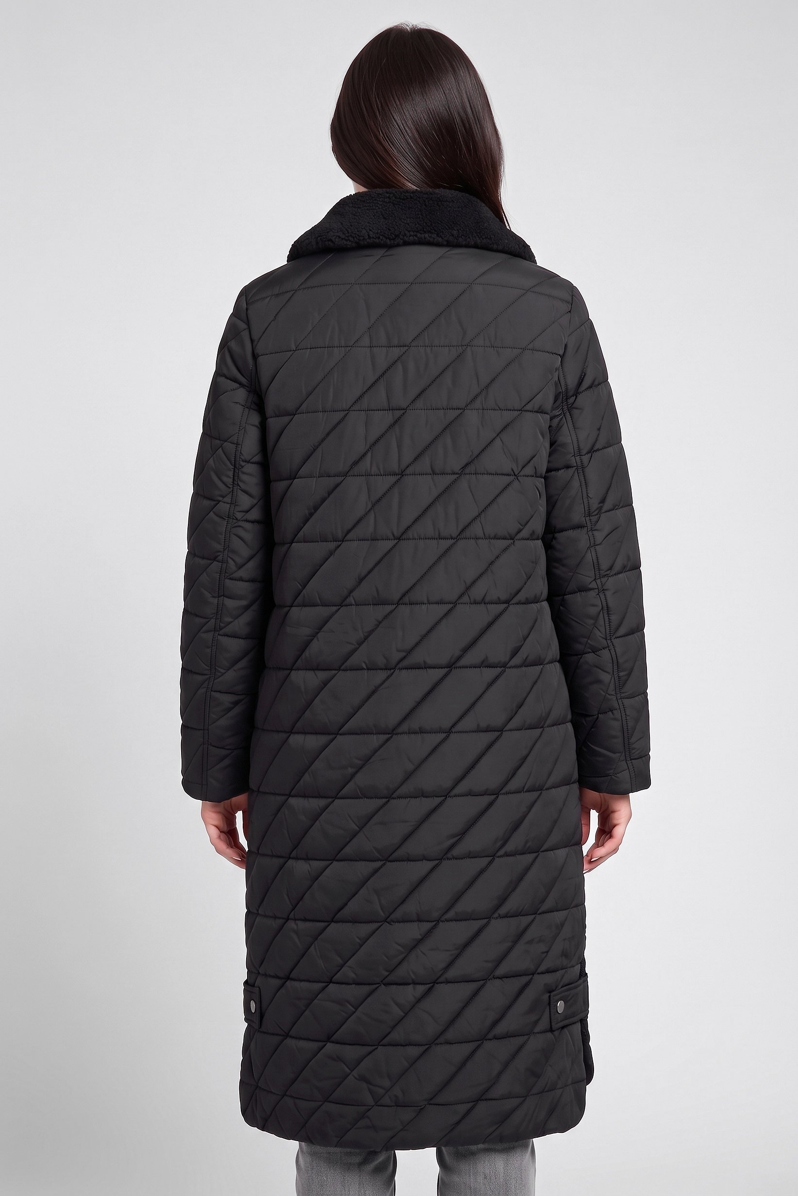Women Quilted Puffer Jacket, Black
